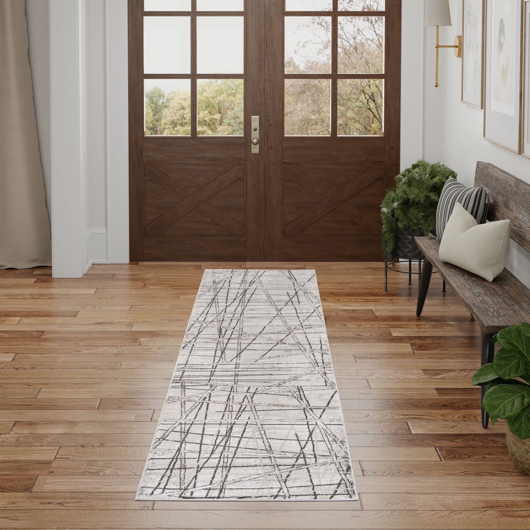 Nourison Desire DSR03 Grey/Silver Runner Rug