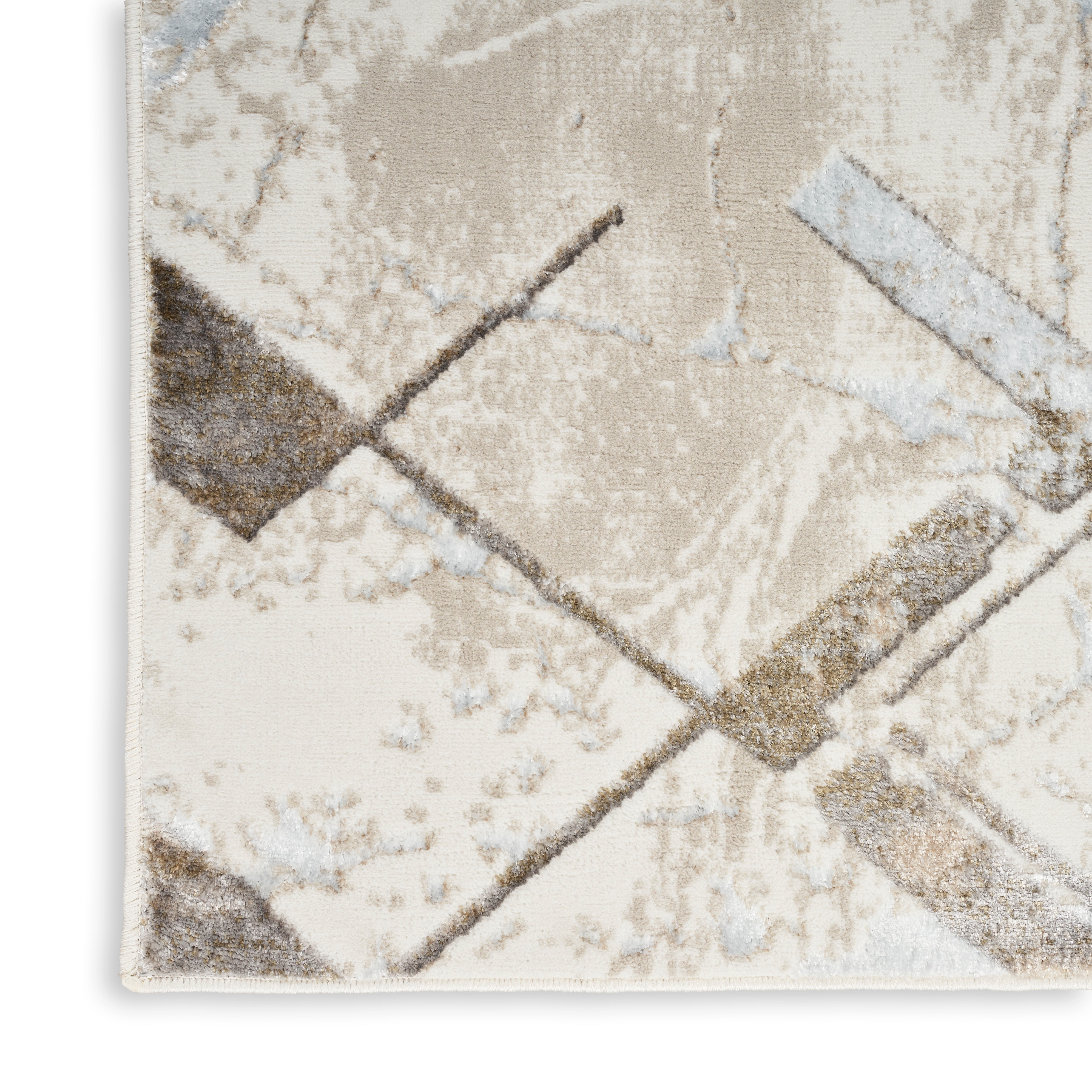 Nourison Glitz GLZ02 Ivory/Grey Large Rectangle Rug