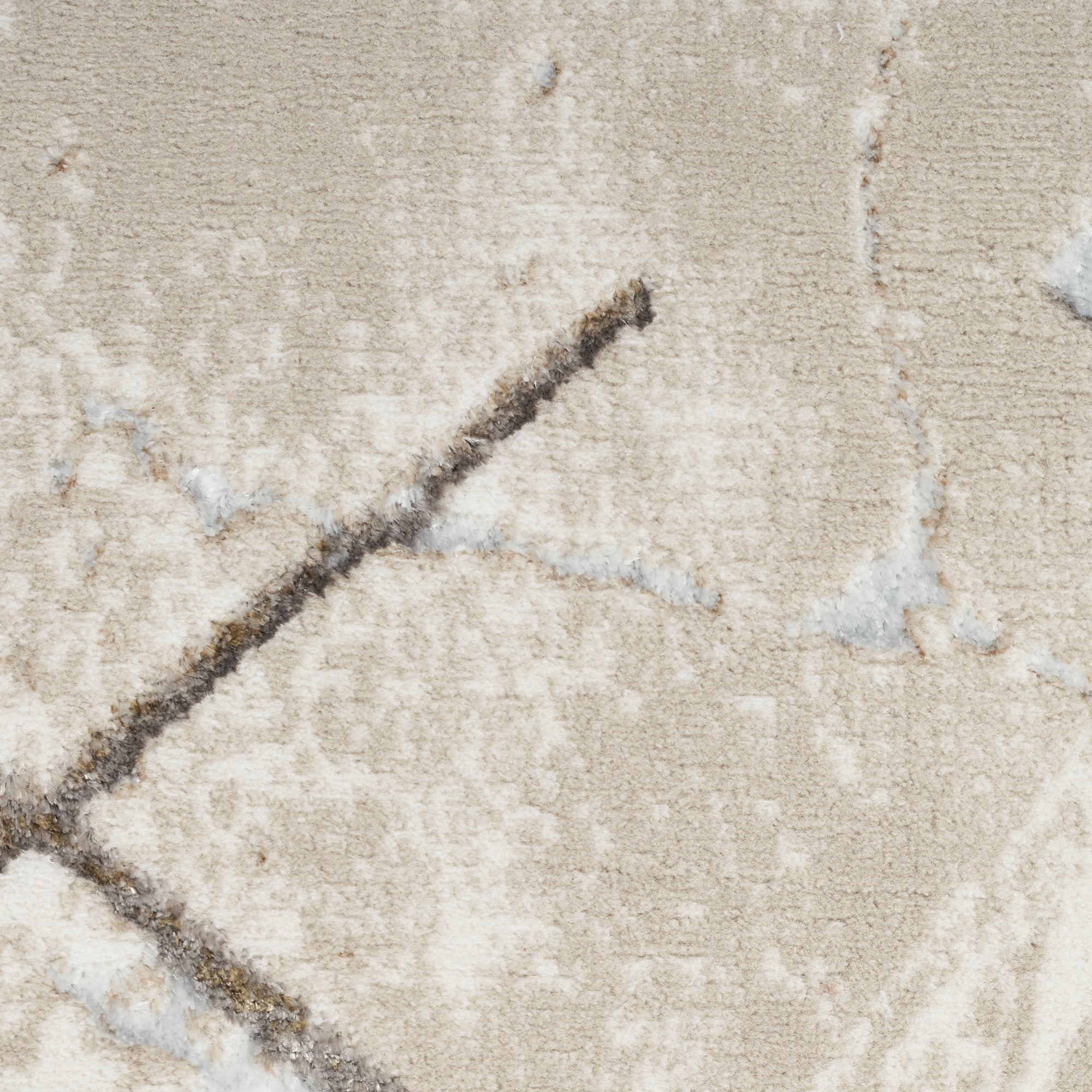 Nourison Glitz GLZ02 Ivory/Grey Large Rectangle Rug