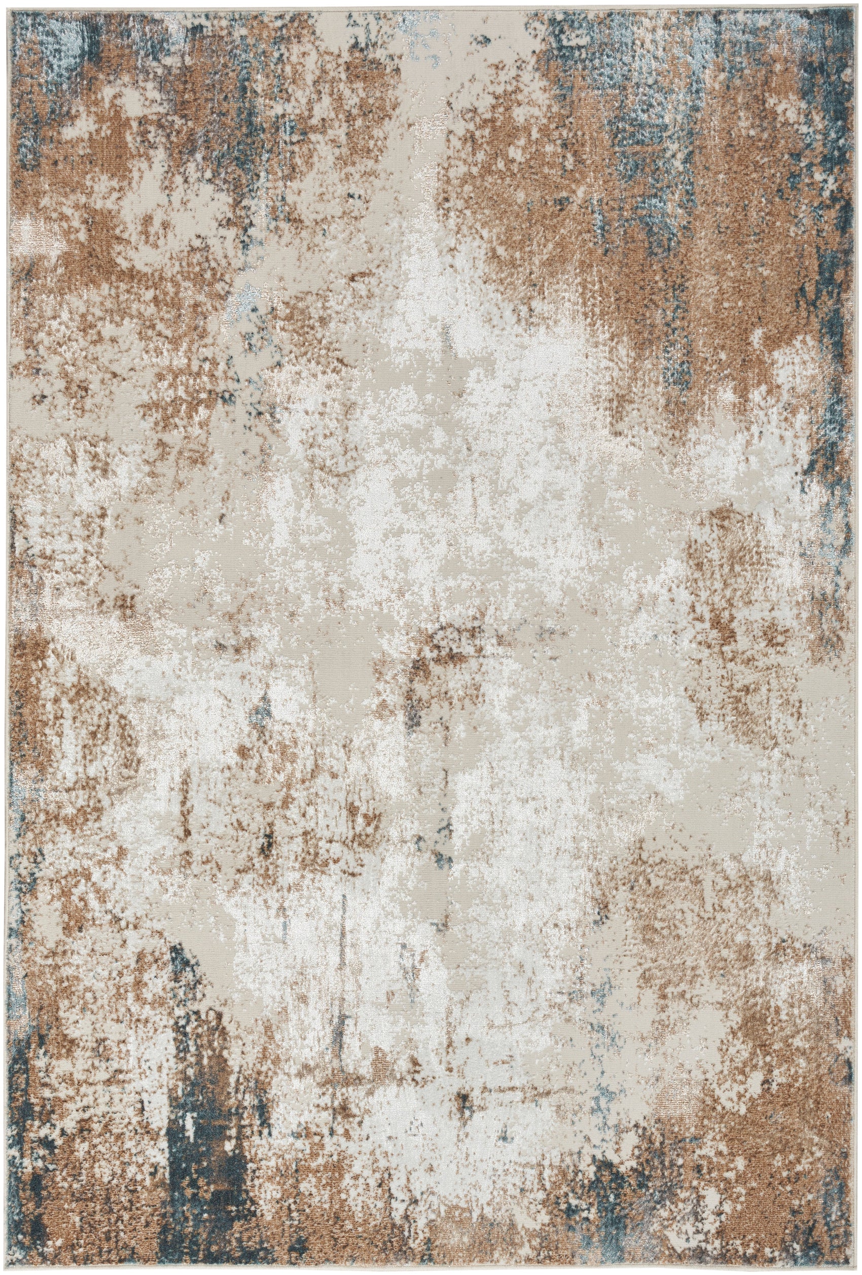 Nourison Glitz GLZ06 Taupe/Multi Colour Large Rectangle Rug