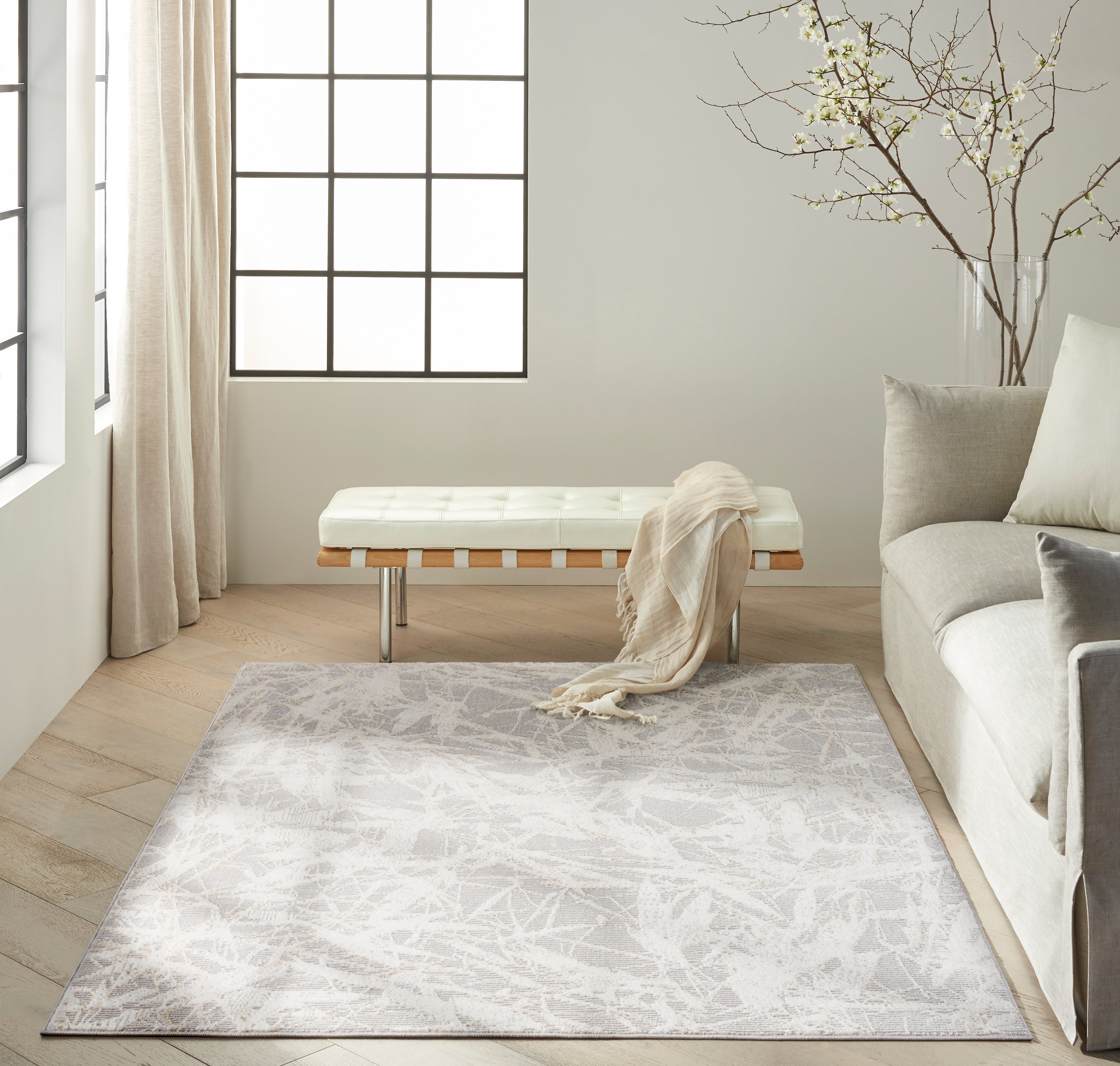 Calvin Klein CK950 Rush CK956 Grey/Ivory Large Rectangle Rug