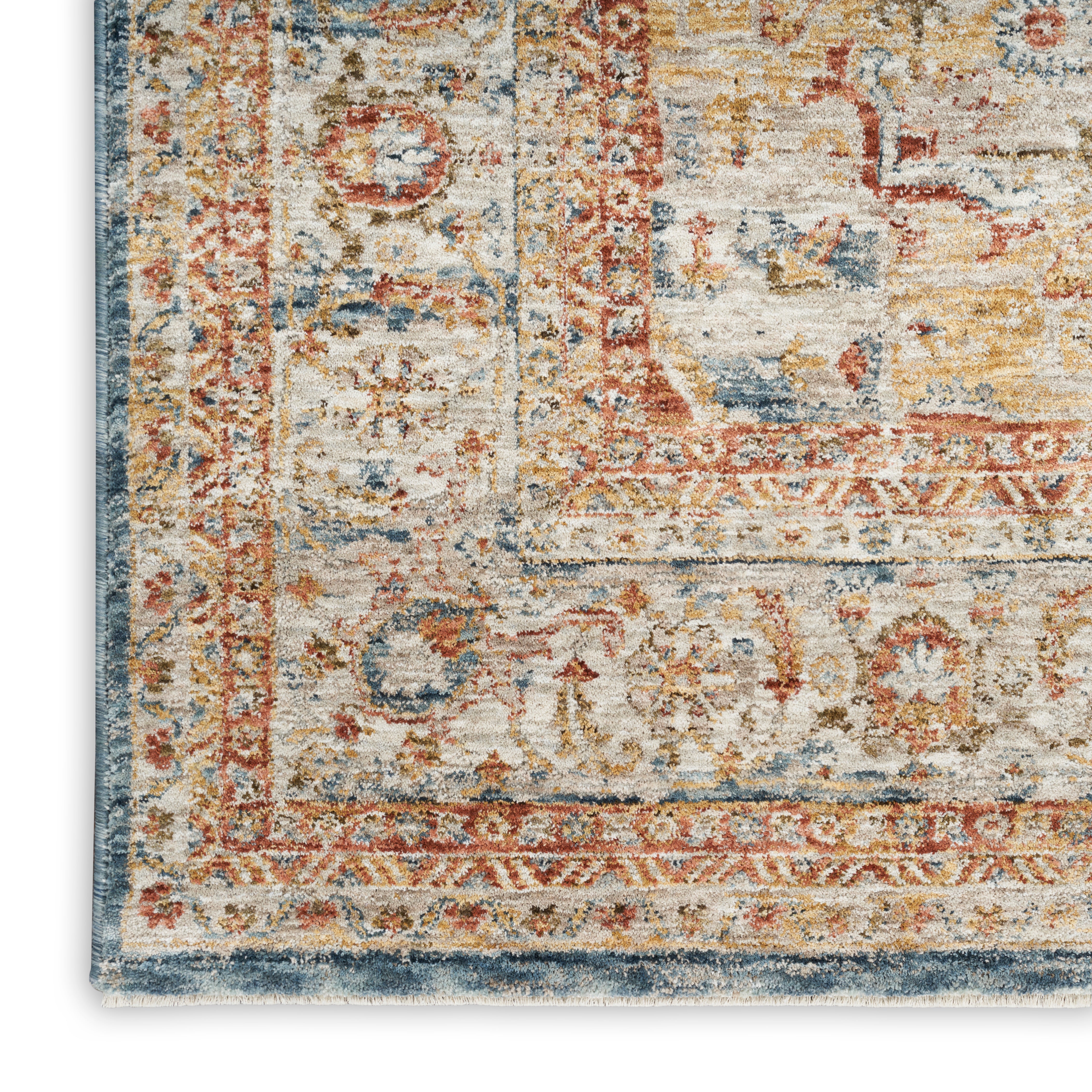 Nourison Sahar SHR06 Ivory/Blue Large Rectangle Rug
