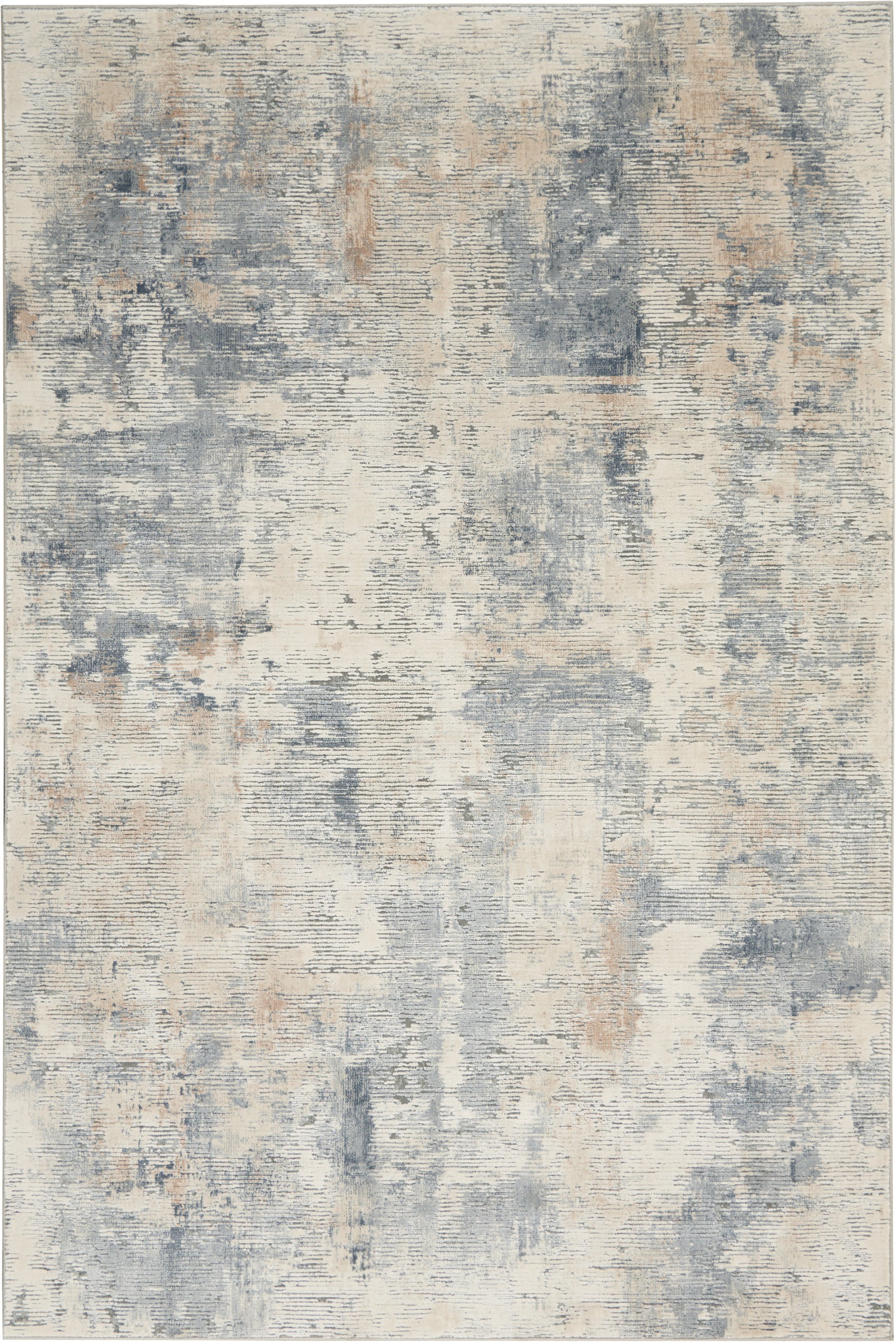 Nourison Rustic Textures RUS05 Grey Large Rug 221x160cm - CLEARANCE