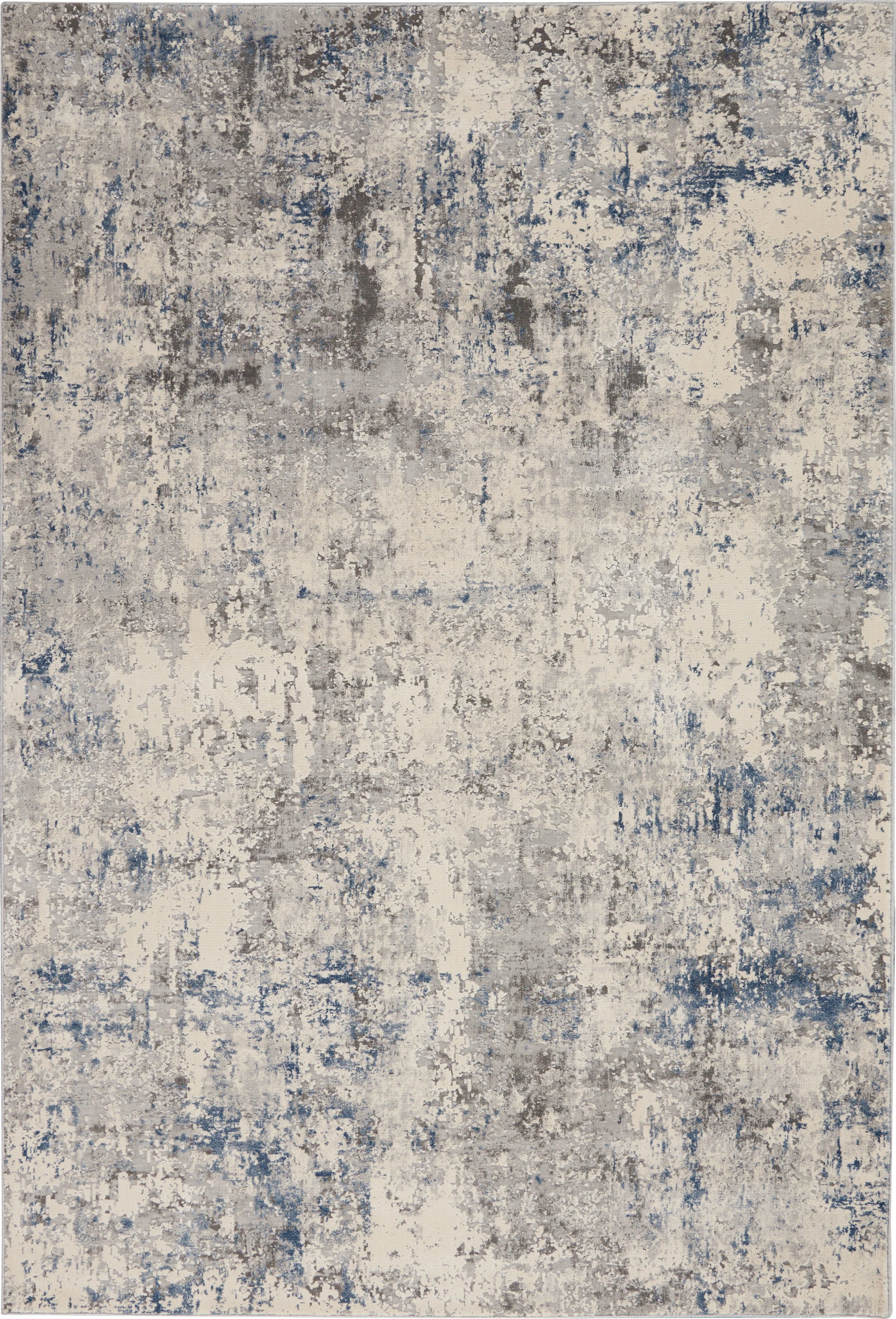 Nourison Rustic Textures RUS07 Ivory/Grey/Blue Large Rug
