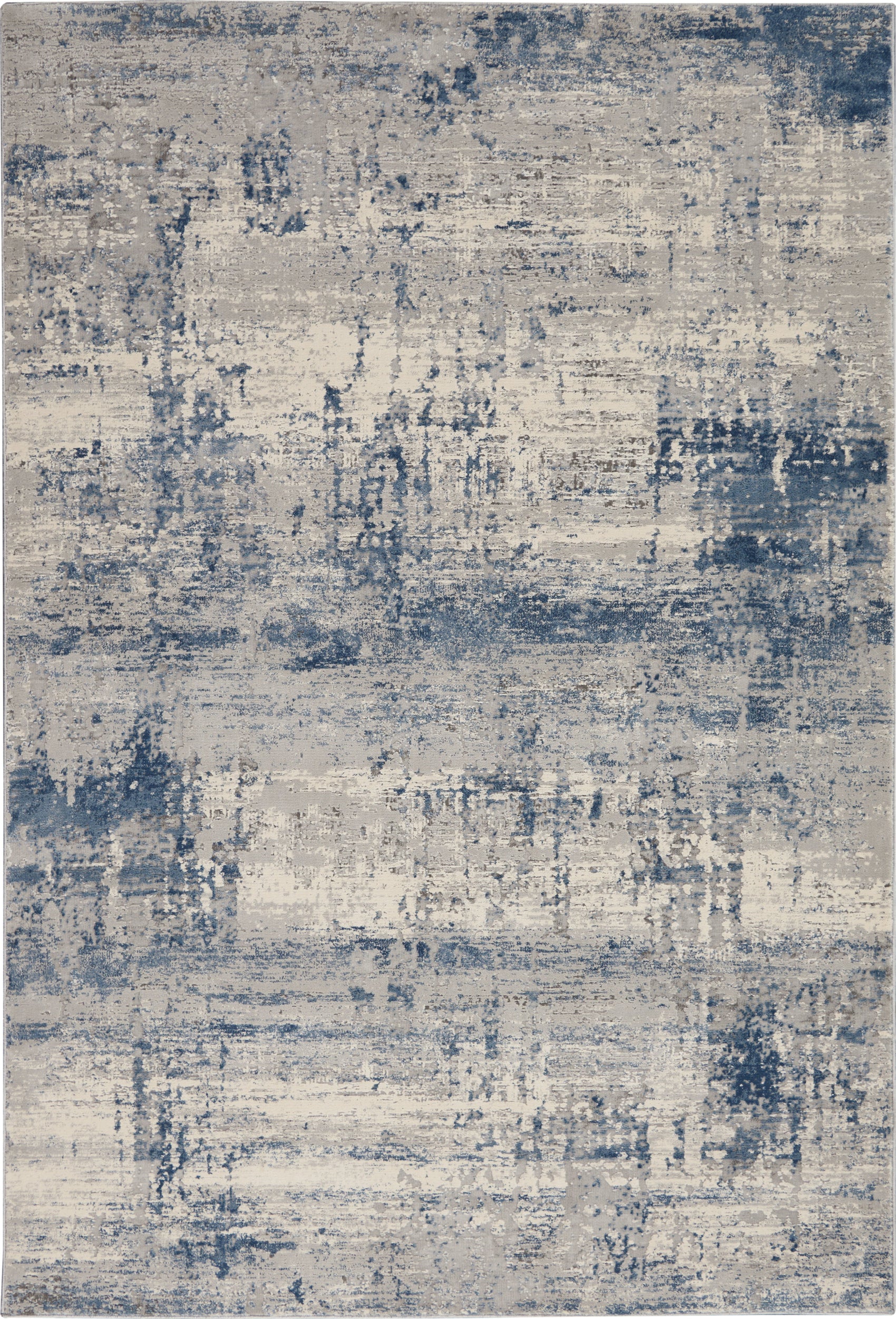 Nourison Rustic Textures RUS10 Ivory/Blue Large Rug