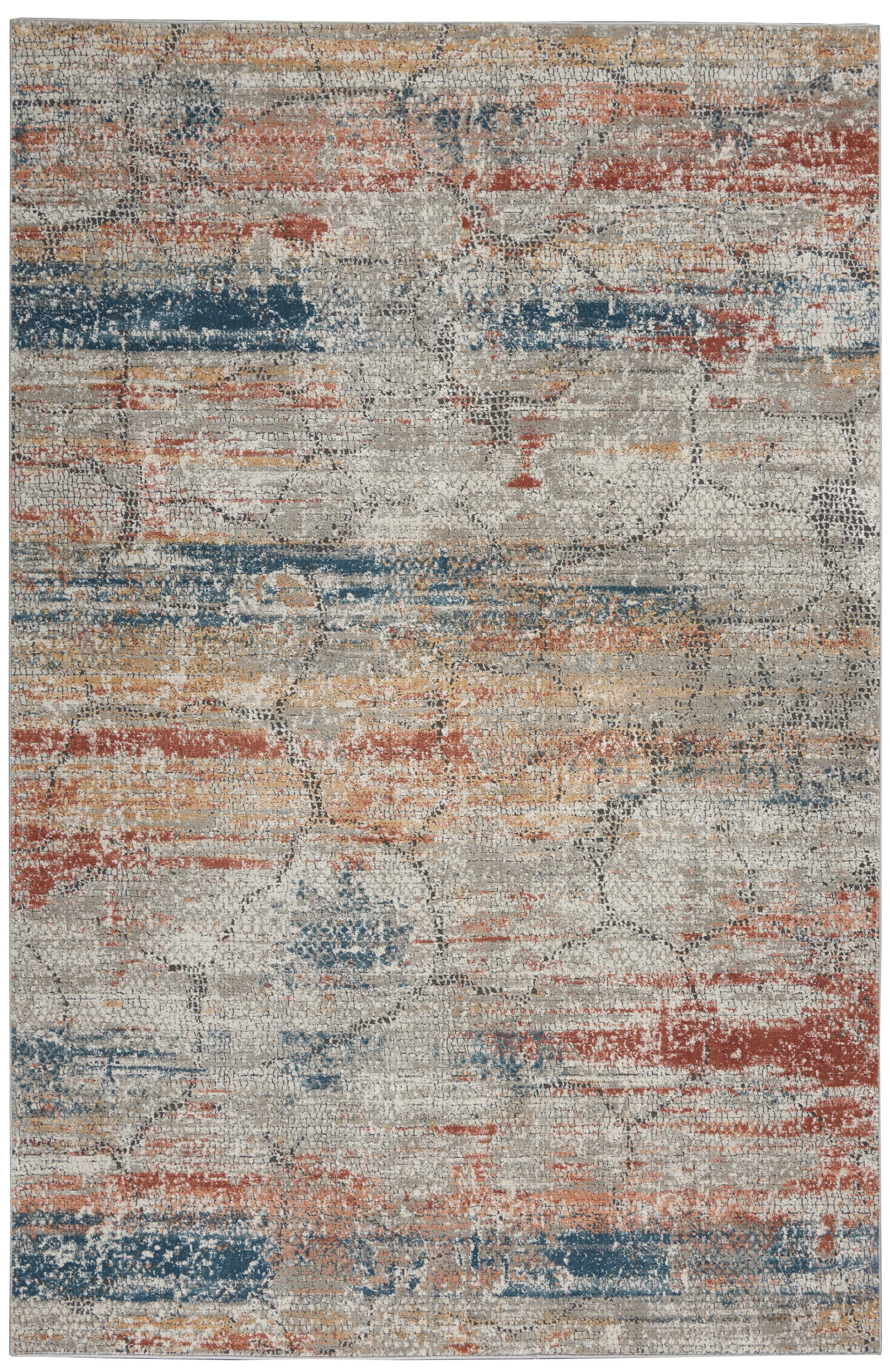 Nourison Rustic Textures RUS11 Multi Colour Large Rectangle Rug