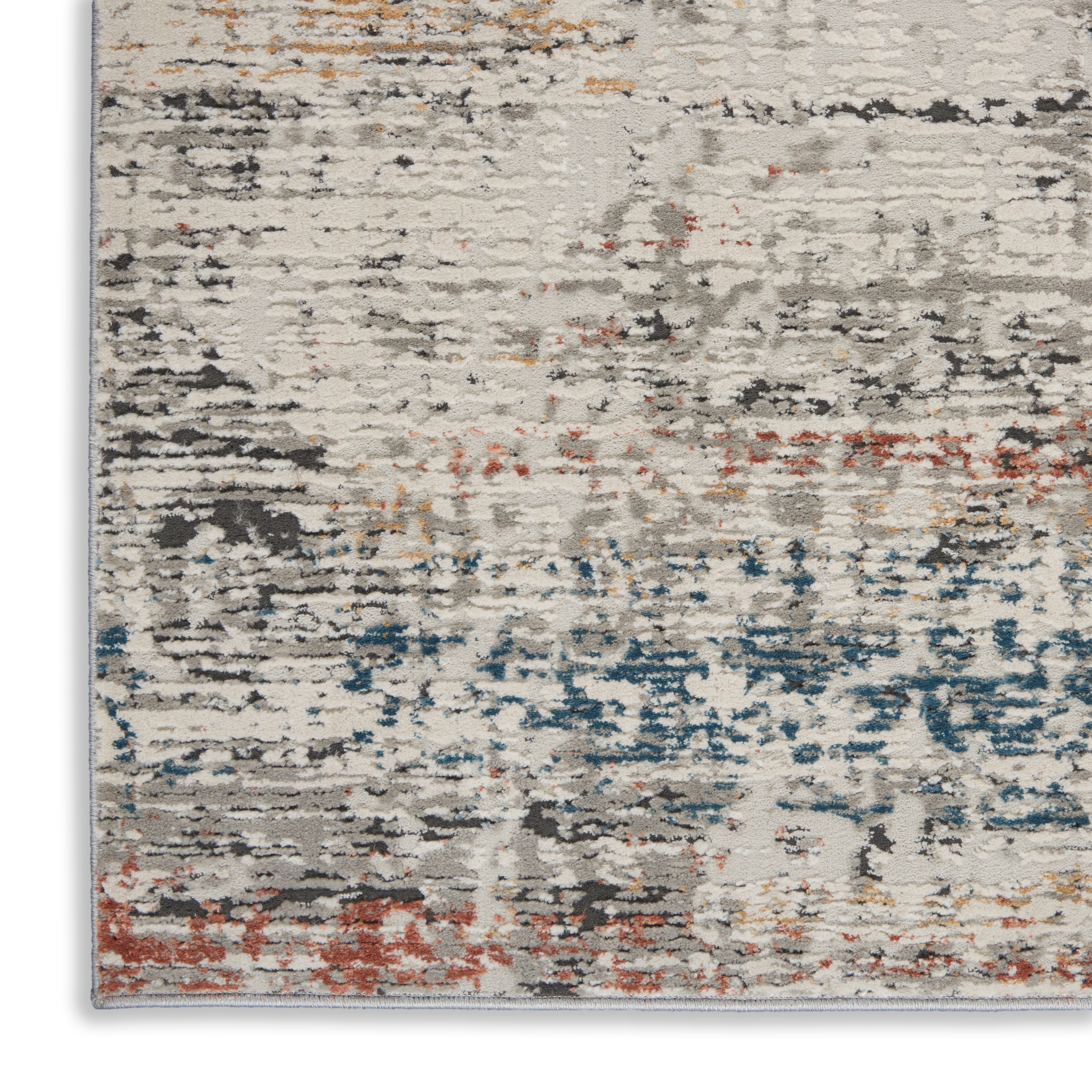 Nourison Rustic Textures RUS14 Light Grey/Multi Large Rug