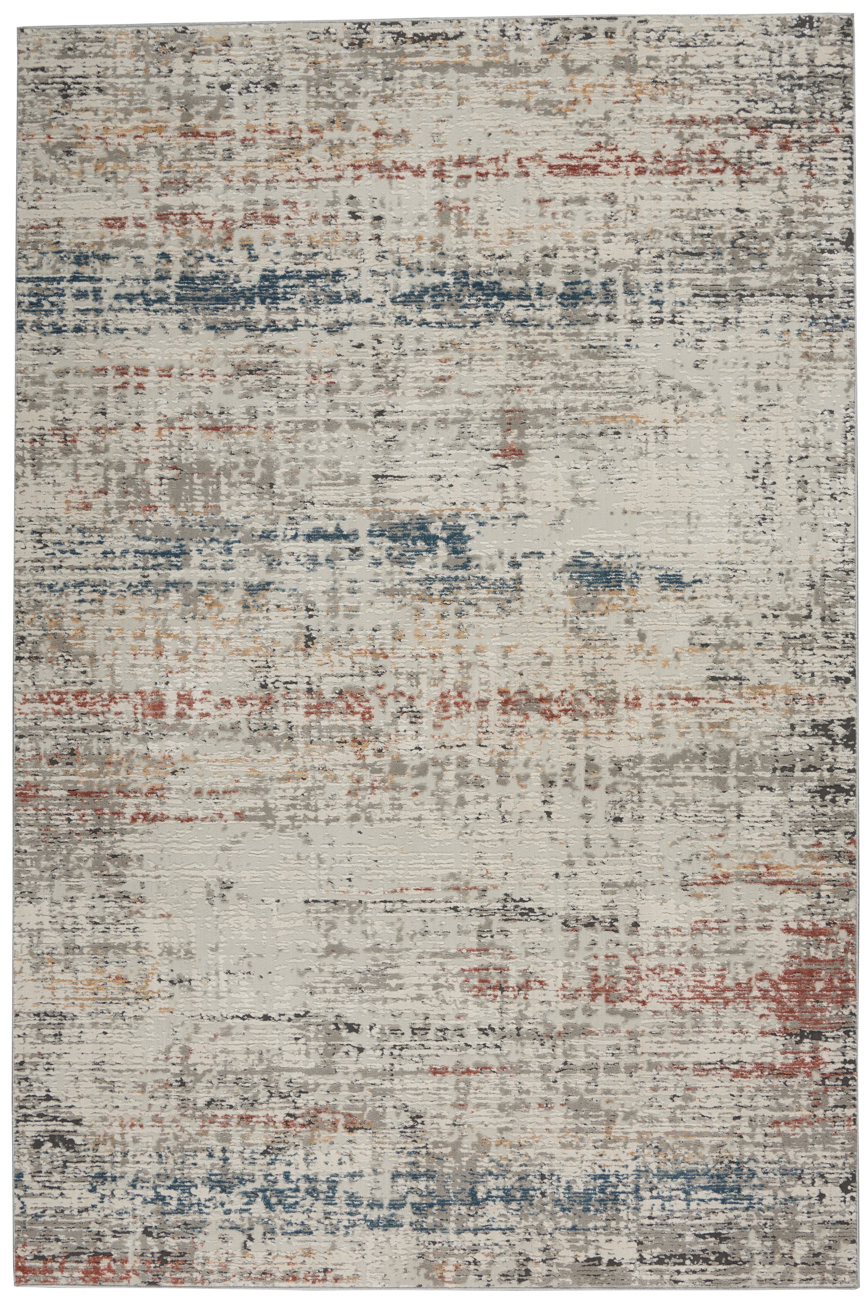 Nourison Rustic Textures RUS14 Light Grey/Multi Large Rug