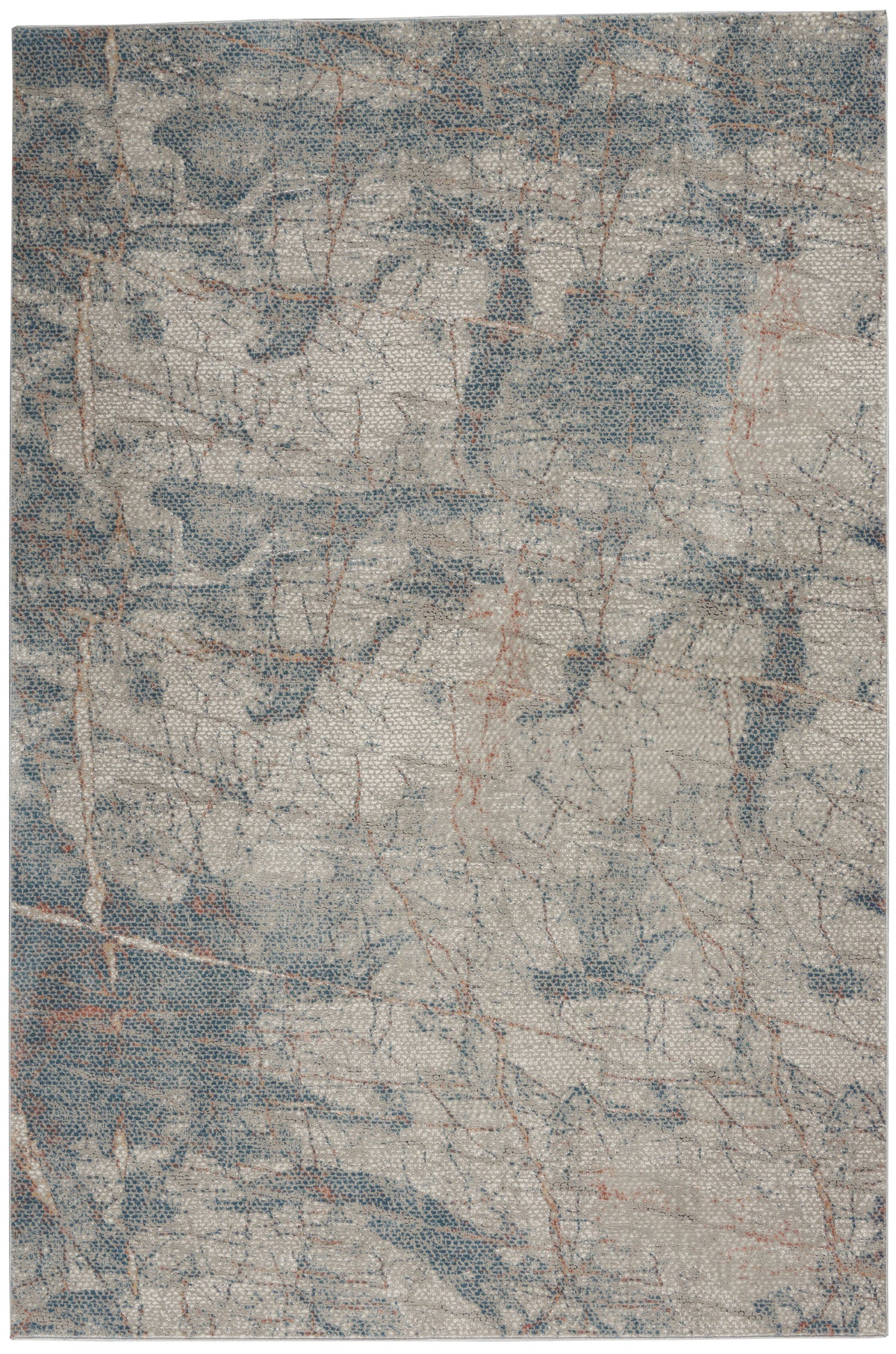 Nourison Rustic Textures RUS15 Light Grey/Blue Large Rectangle Rug