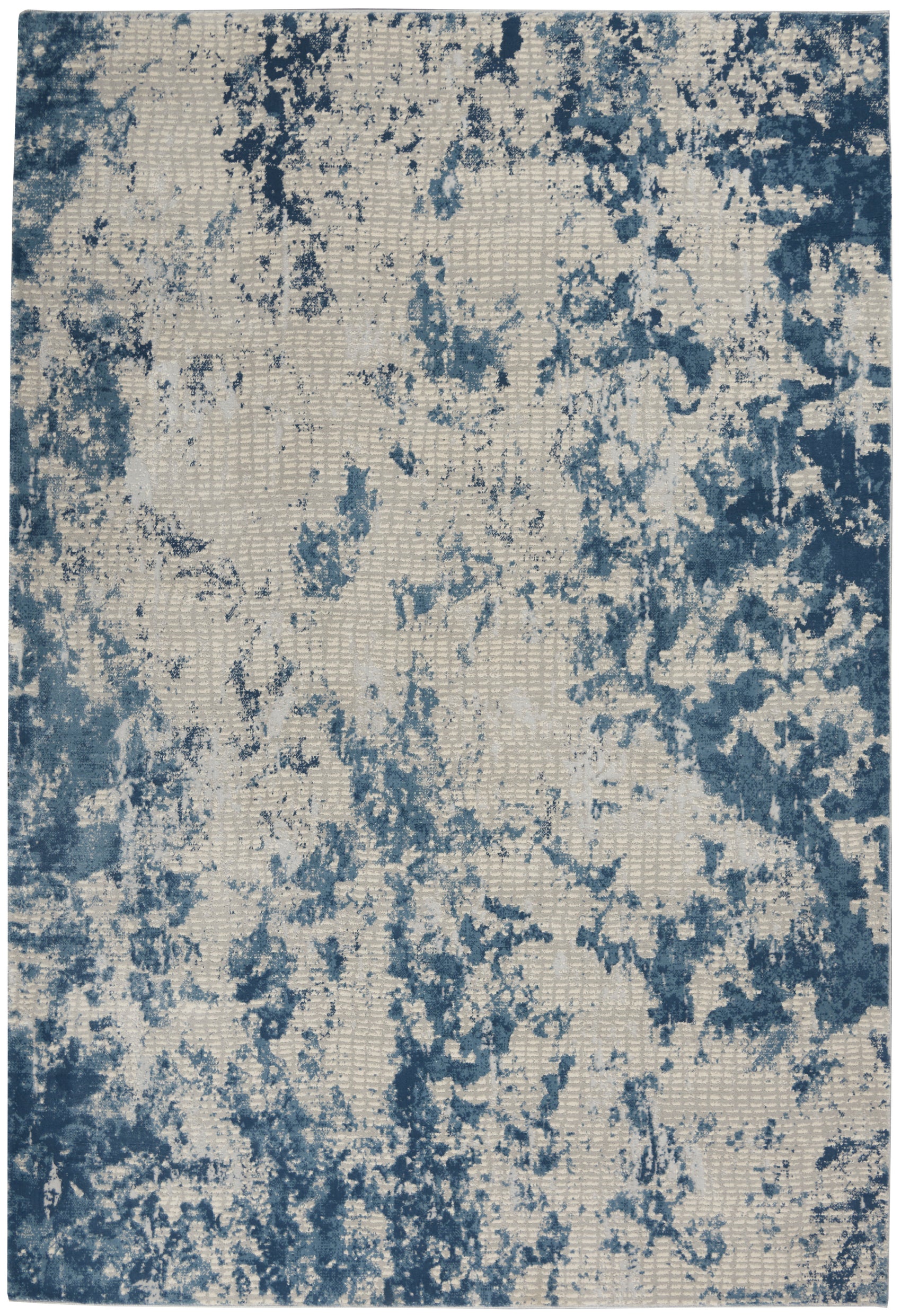 Nourison Rustic Textures RUS16 Grey/Blue Large Rectangle Rug
