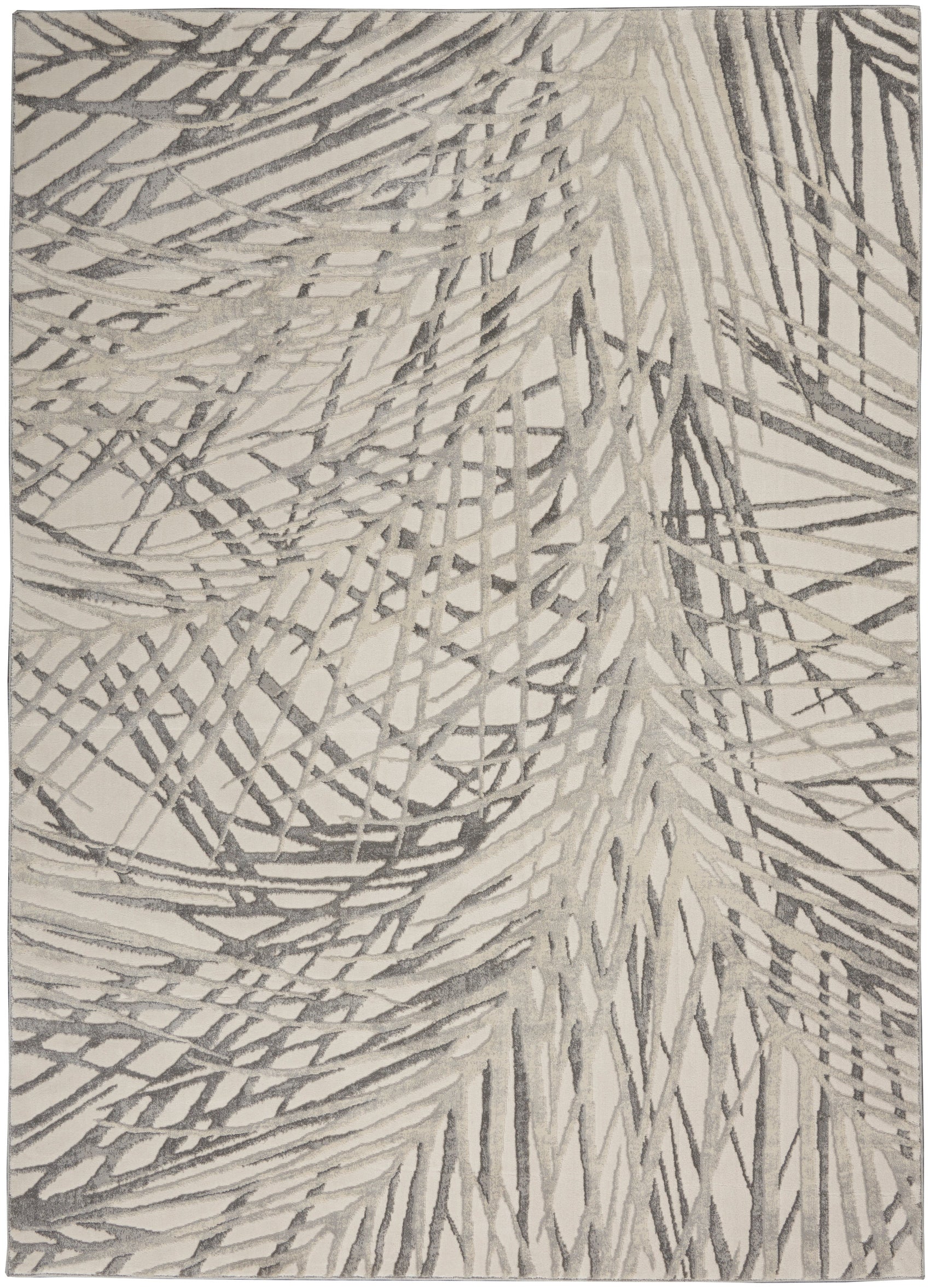 Nourison Rustic Textures RUS17 Ivory/Grey Large Rectangle Rug