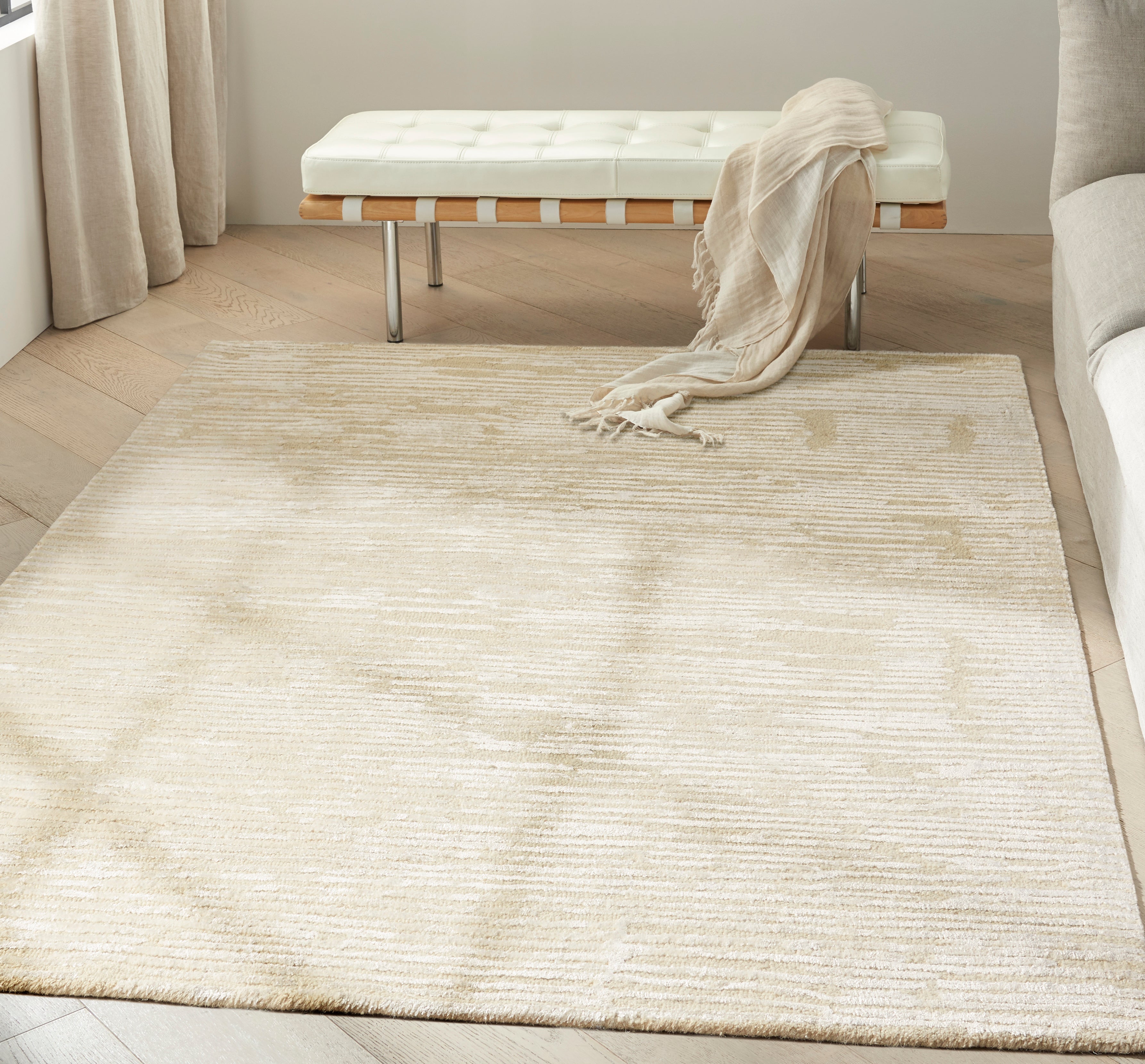 Calvin Klein CK010 Linear LNR01 Ivory Large Rectangle Rug