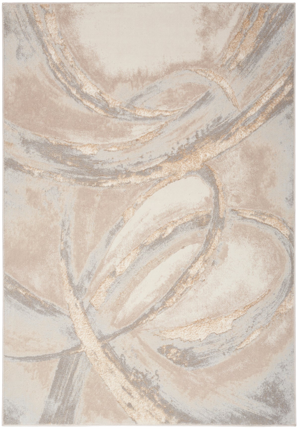 Nourison Brushstrokes BSK01 Beige/Grey Large Rectangle Rug
