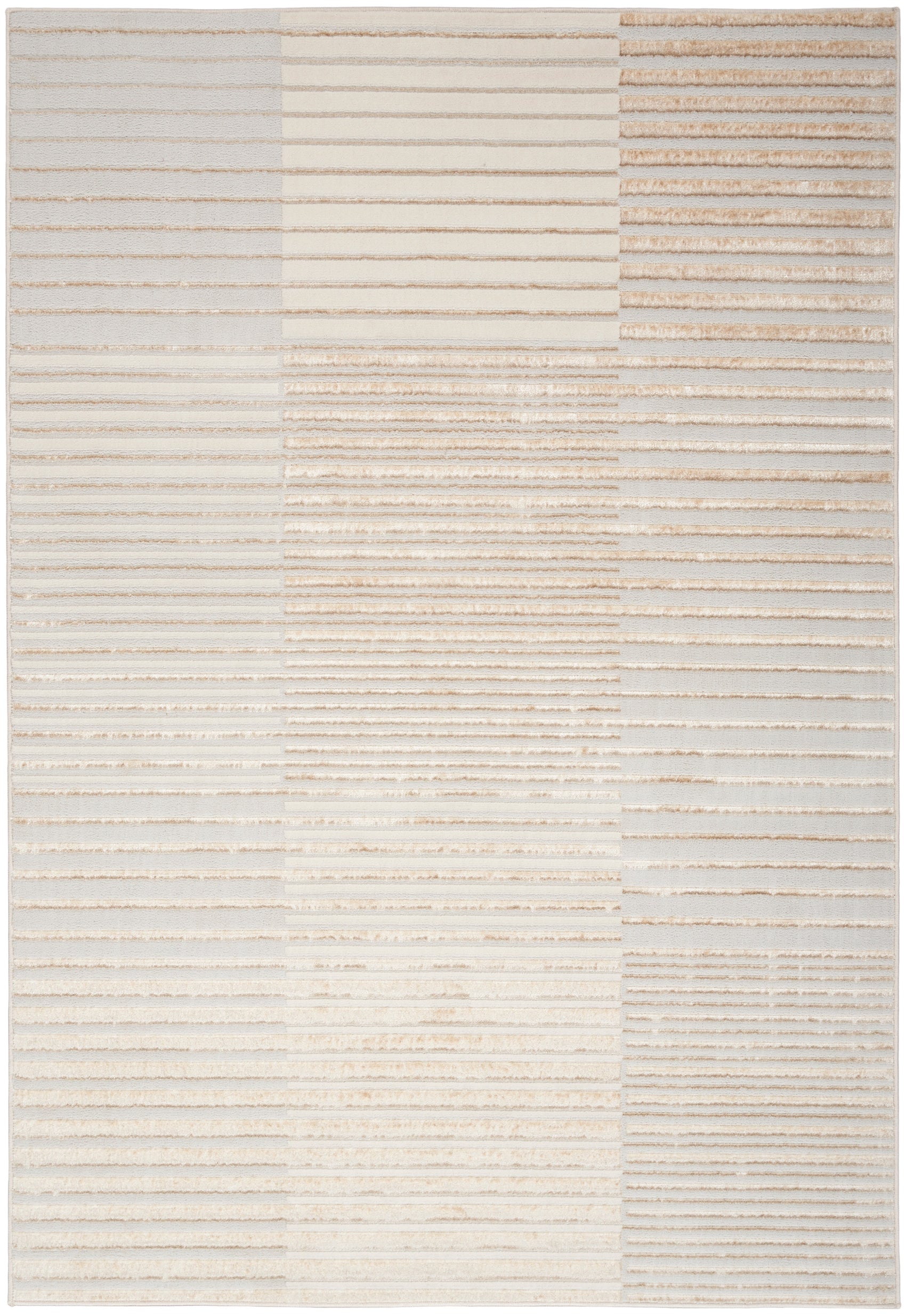 Nourison Brushstrokes BSK04 Beige/Silver Large Rectangle Rug