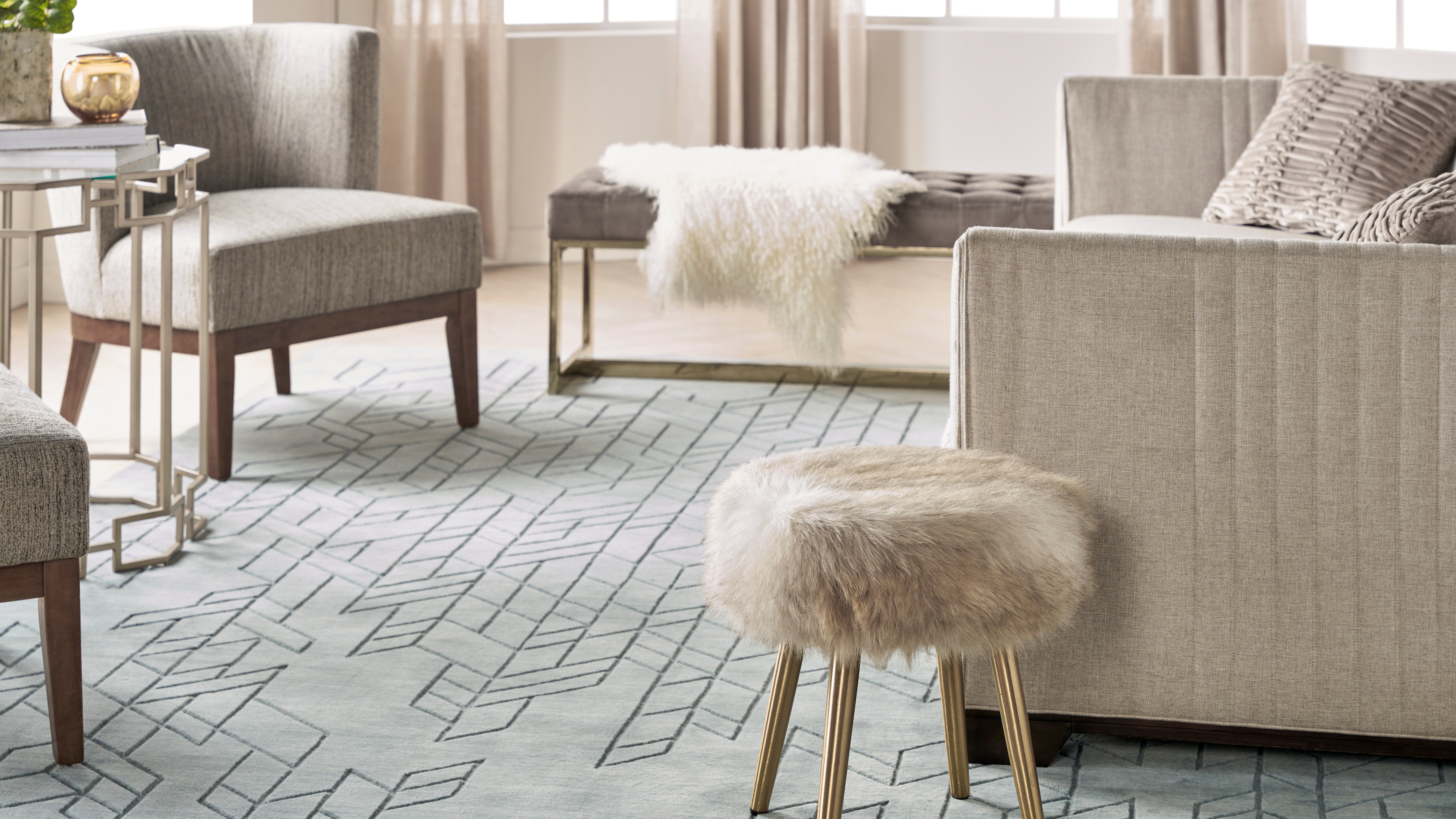 Nourison Alessia ALE01 Blue Large Rectangle Rug