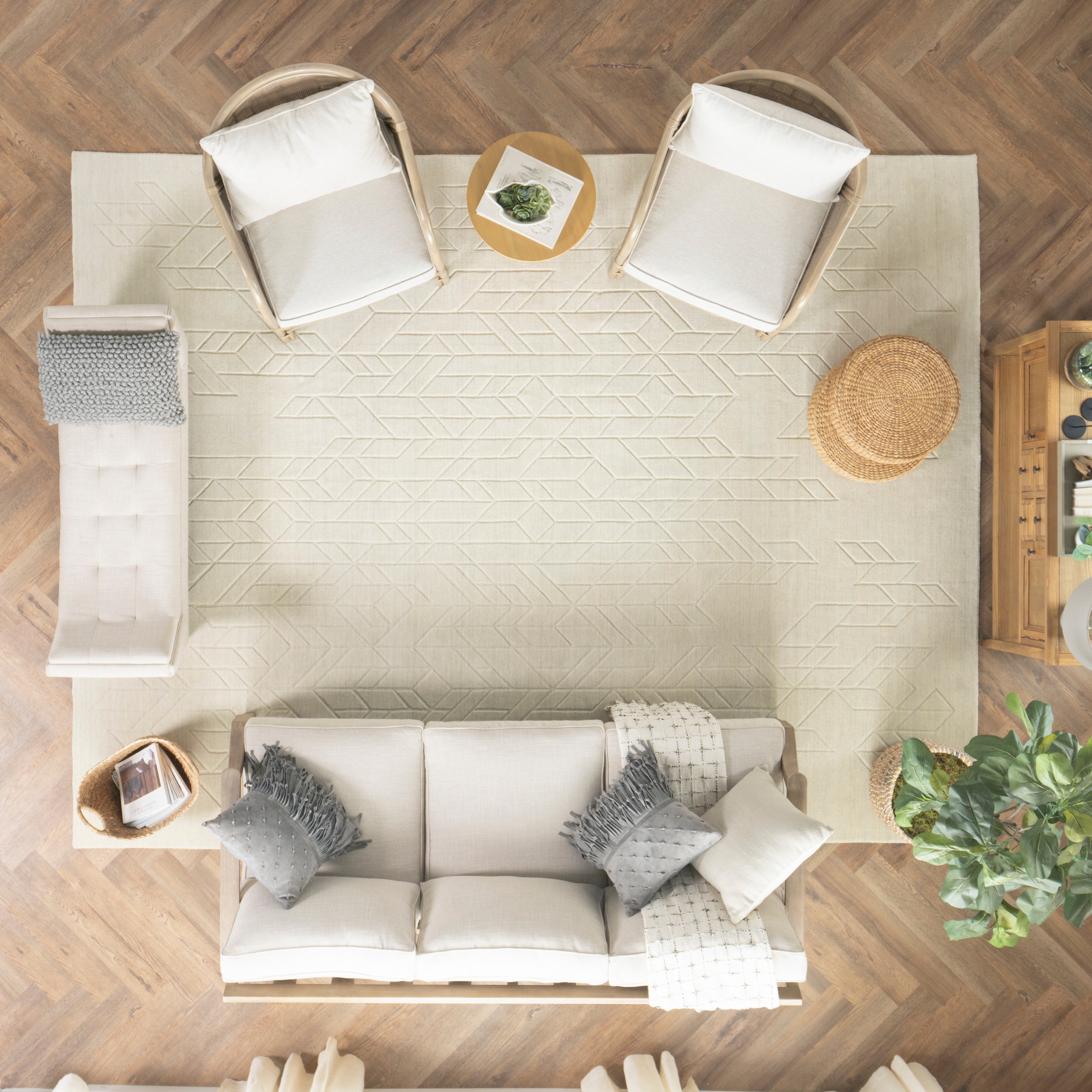 Nourison Alessia ALE01 Ivory Large Rectangle Rug