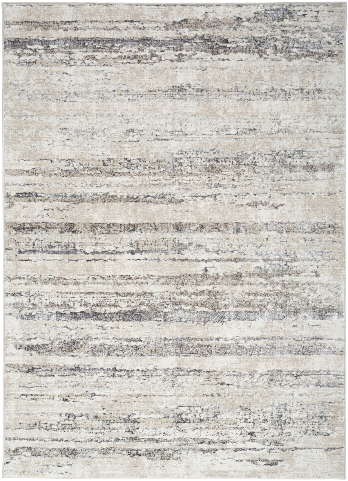 Nourison Glitz GLZ10 Cream/Grey Large Rectangle Rug