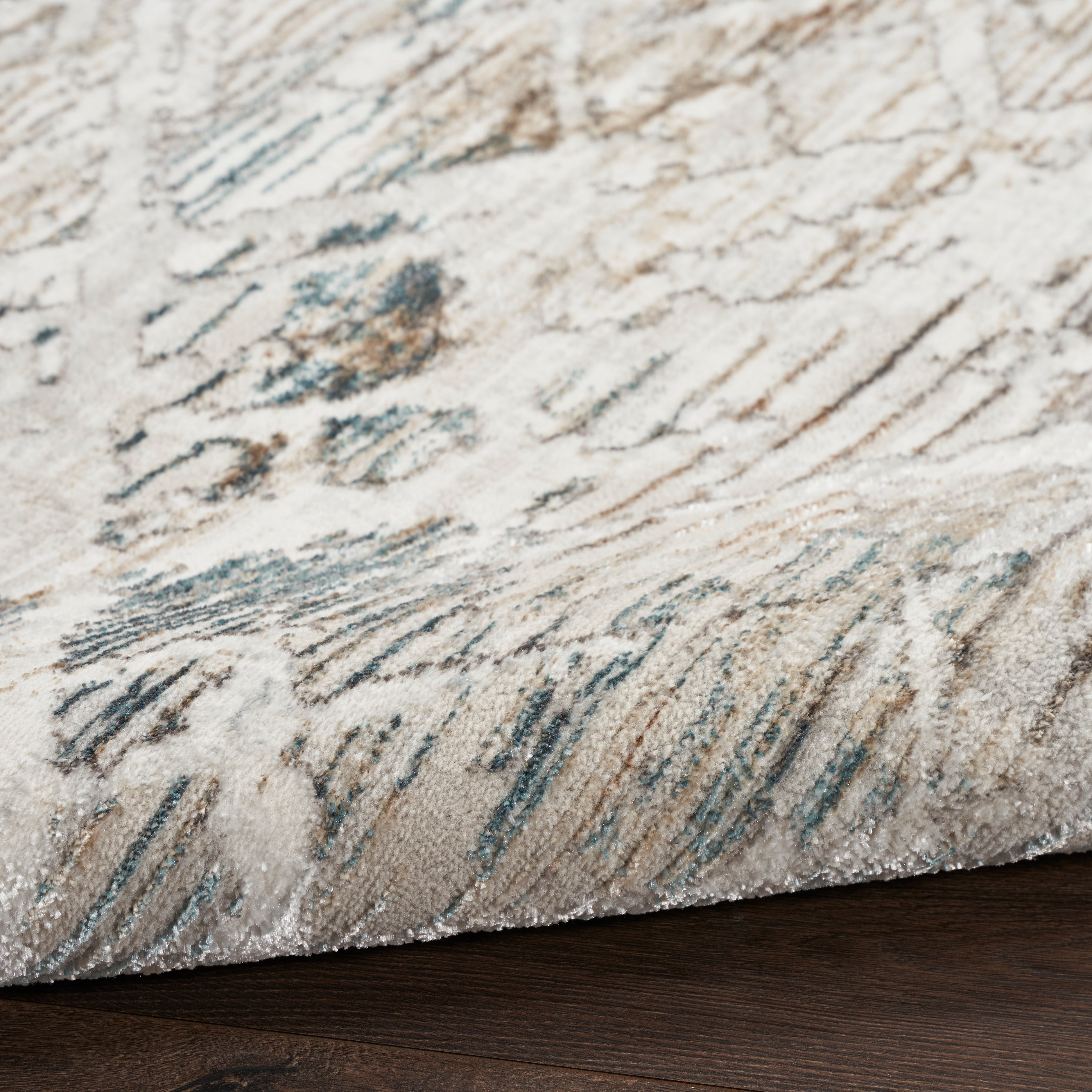 Nourison Glitz GLZ11 Grey/Multi Colour Large Rectangle Rug