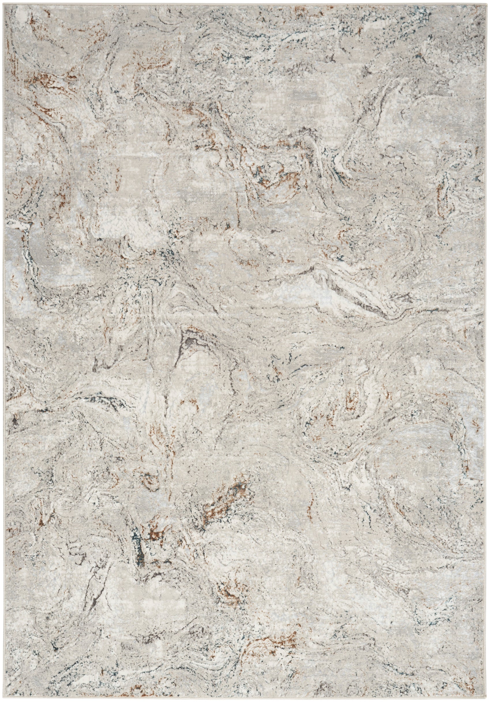 Nourison Glitz GLZ20 Grey/Multi Colour Large Rectangle Rug