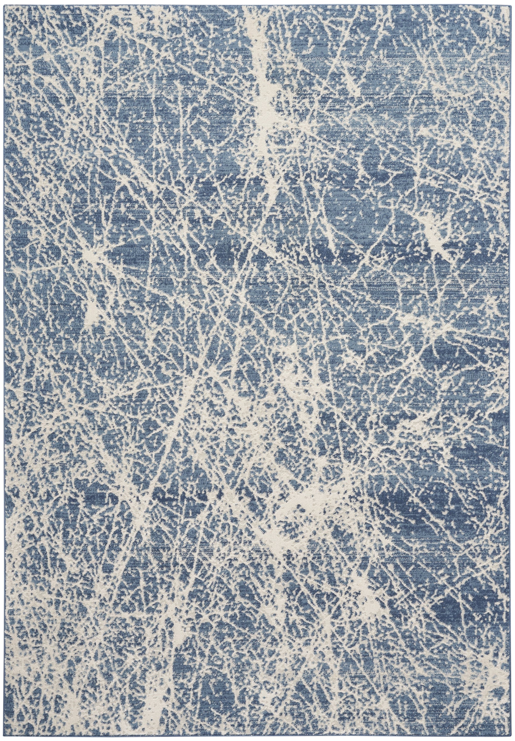 Nourison Exhale EXL02 Ivory/Navy Blue Large Rectangle Rug