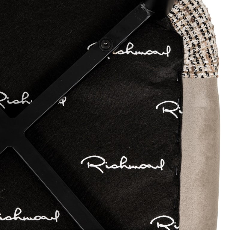 Richmond Interiors Tabitha Taupe Khaki Velvet Counter Stool