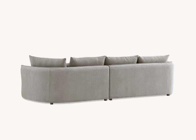 Aluxo Melby Pebble Taupe Boucle Corner Chaise Sofa | 4 Seater