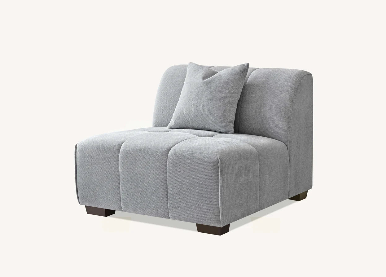 Aluxo Albert Cloudy Grey Boucle Left Hand Corner Sofa | 5 Seater