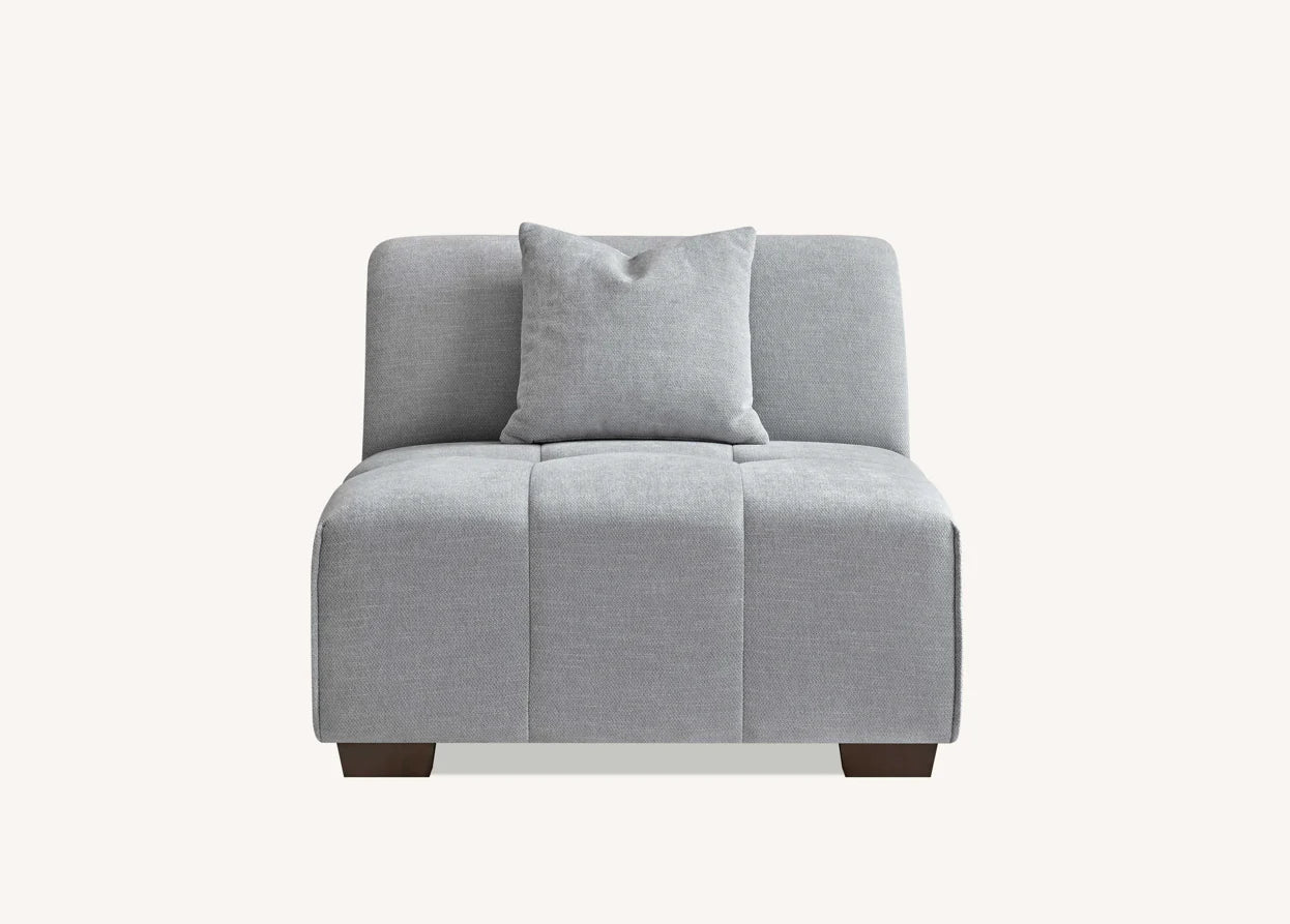 Aluxo Albert Cloudy Grey Boucle Right Hand Corner Sofa | 5 Seater
