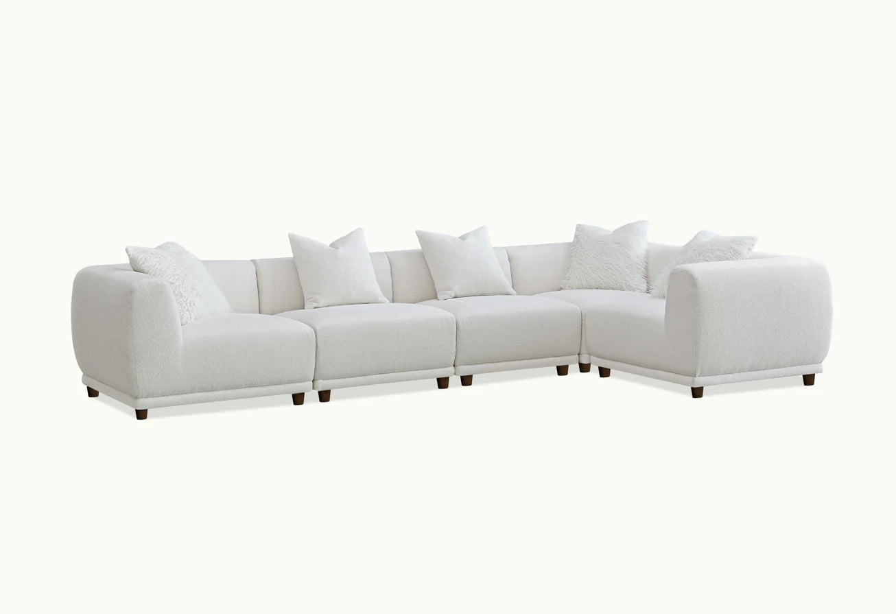 Aluxo Cindy Polar Boucle Modular Corner Sofa | 5 Seater
