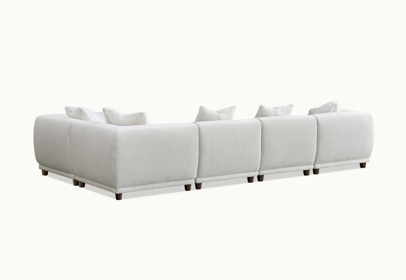 Aluxo Cindy Polar Boucle Modular Corner Sofa | 5 Seater
