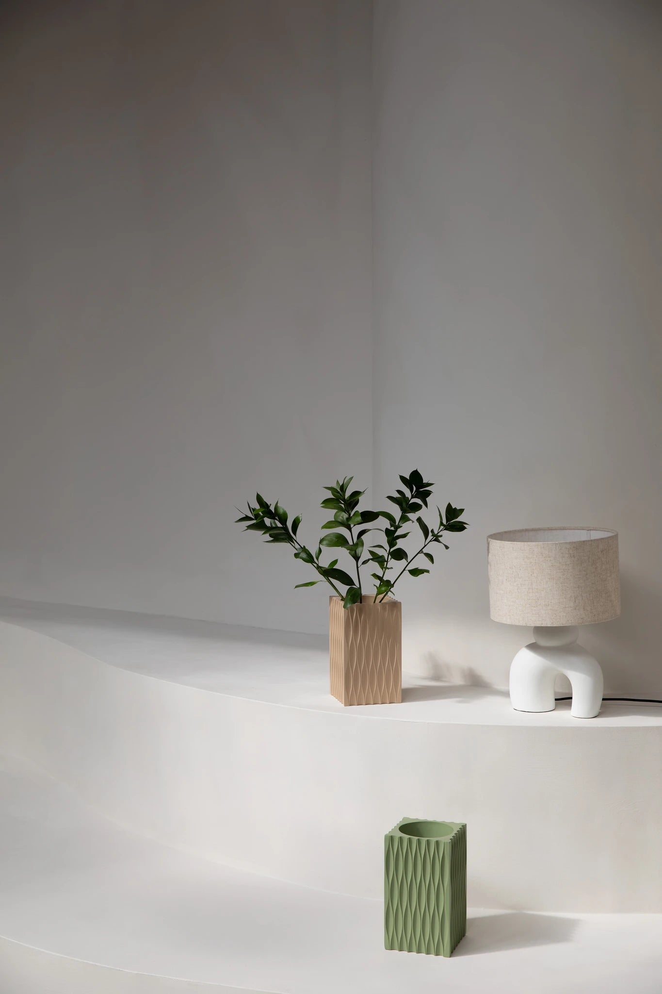 Zuiver Riley Stone Green Resin Vase