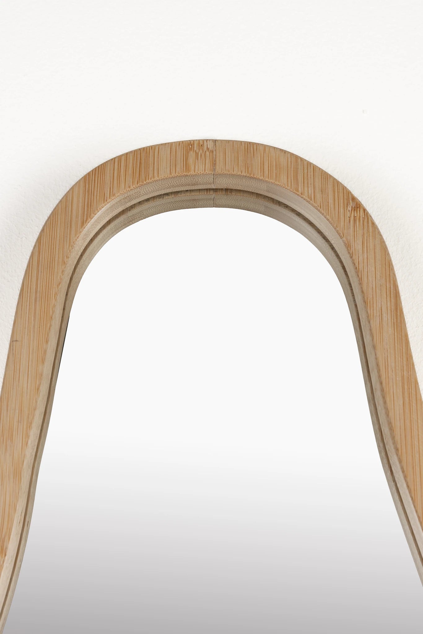 Zem Beige Bamboo Wood Wall Mirror 150x40cm