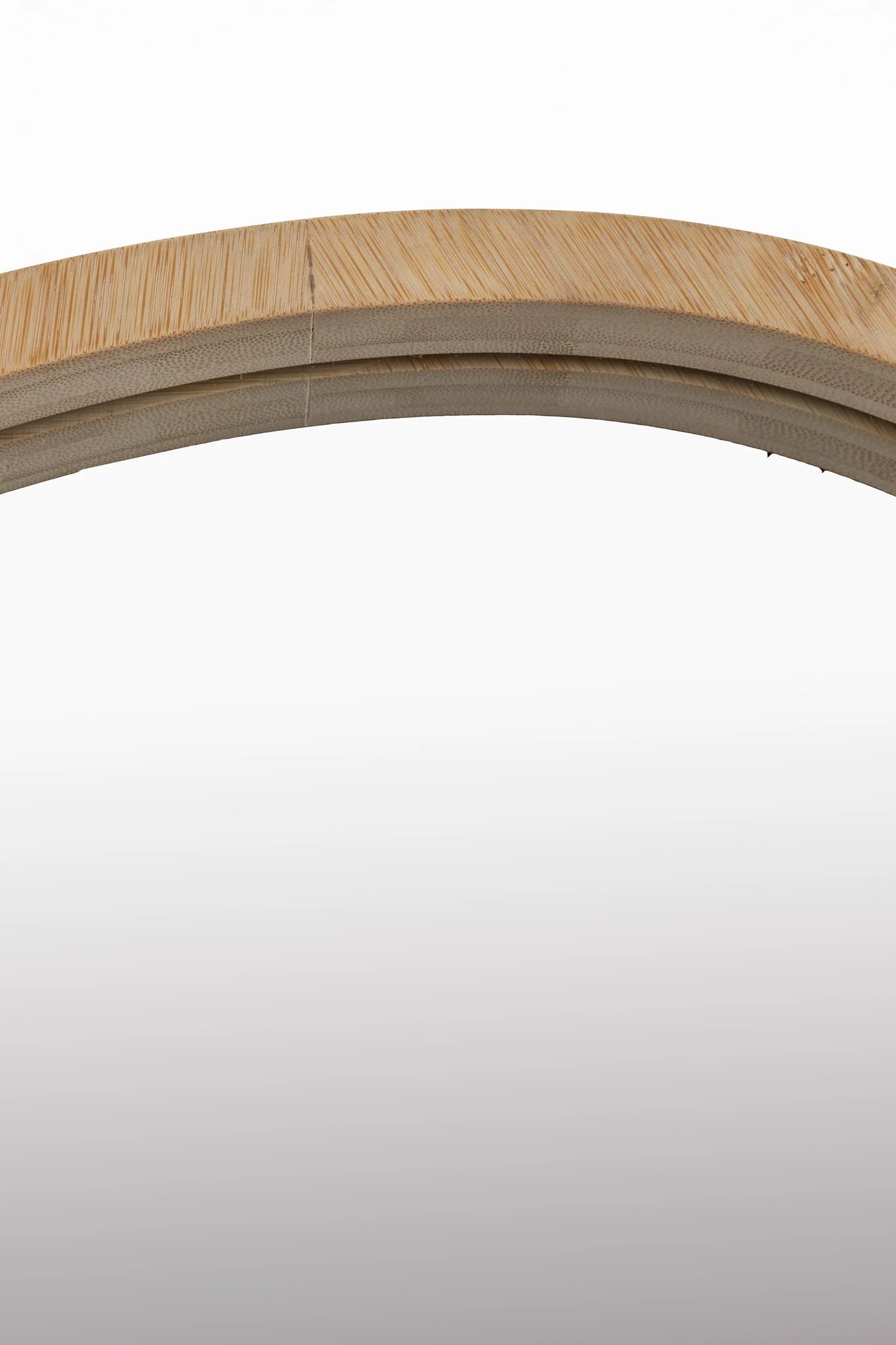 Zem Beige Bamboo Wood Wall Mirror 60x55cm