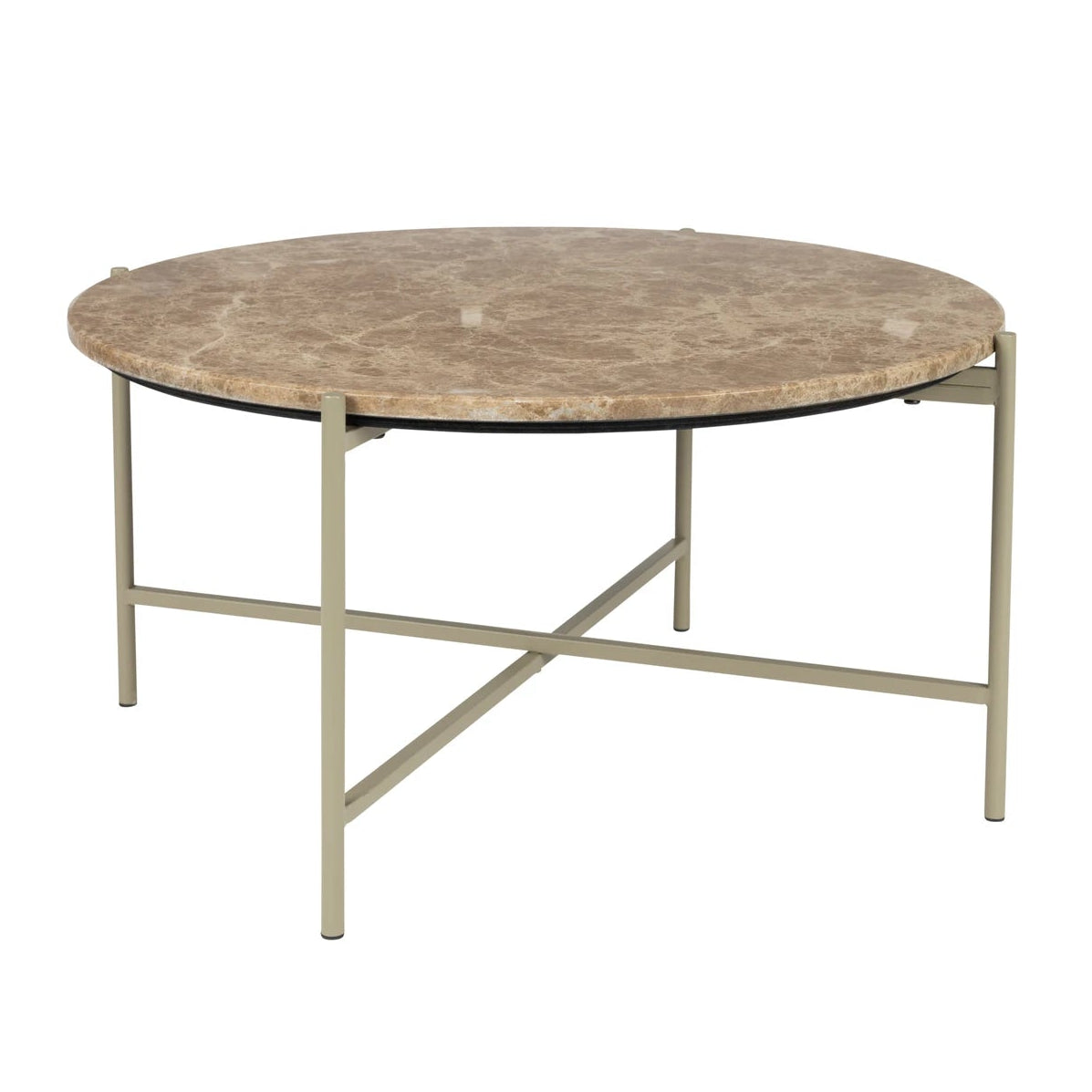 Tooz Beige Iron & Marble Side Table Large