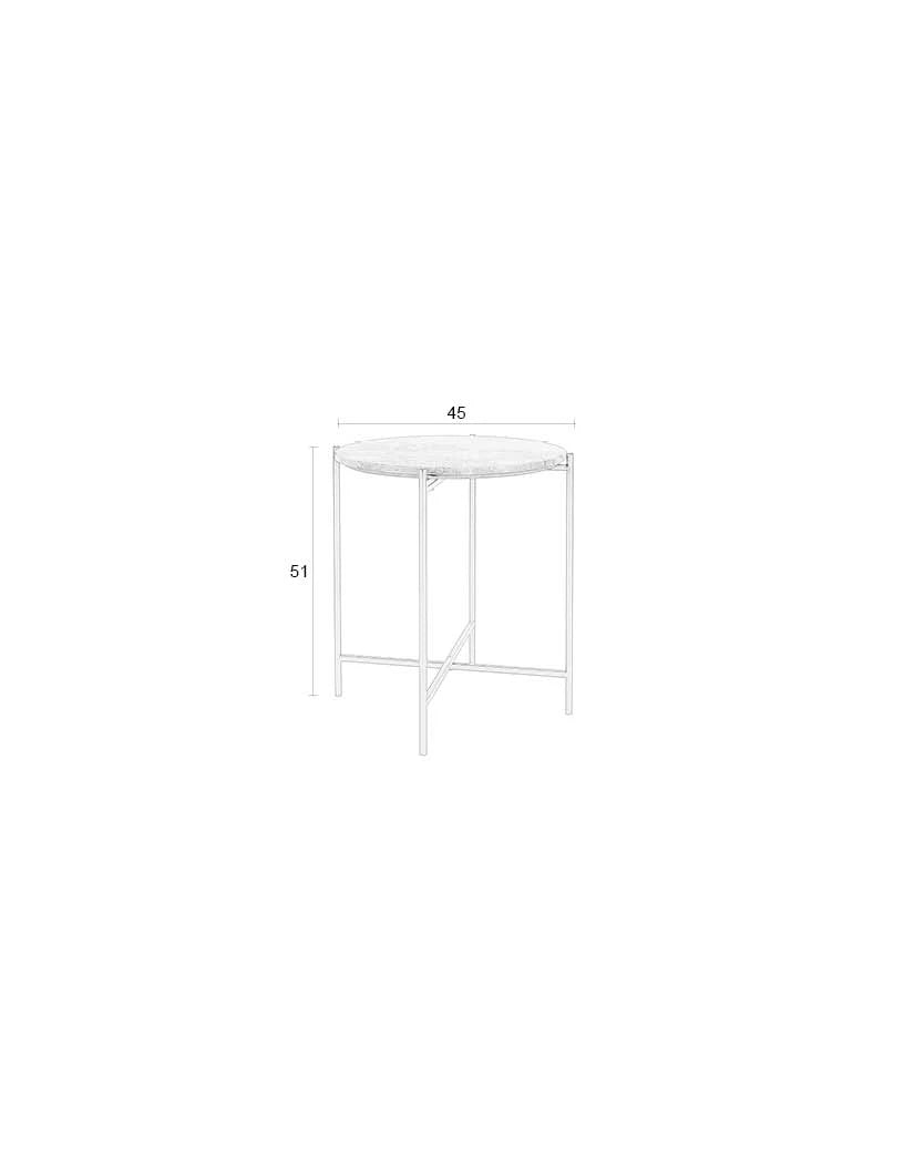 Tooz Beige Iron Side Table Medium