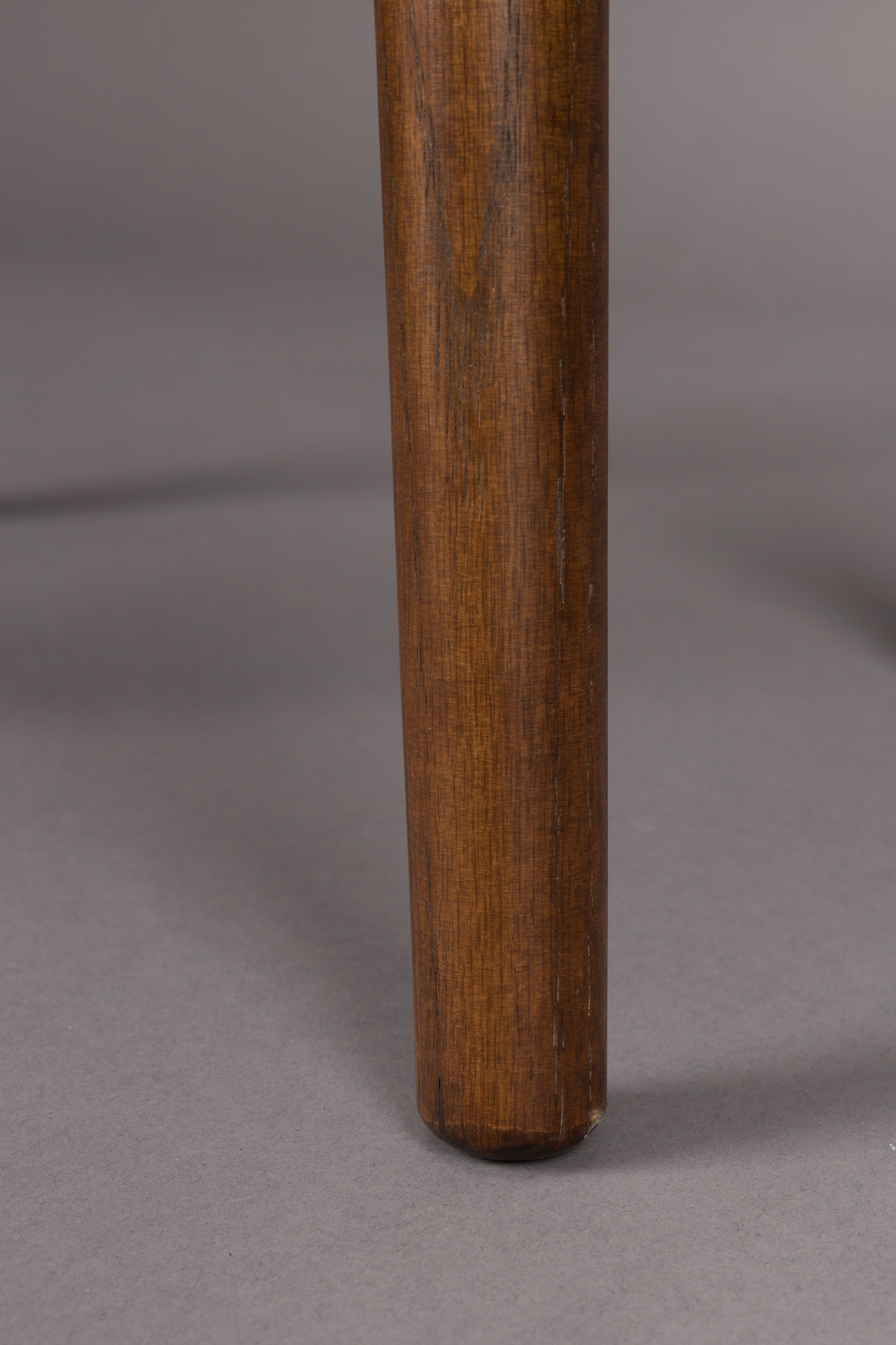 Dutchbone Arda Brown Wood & Travertine Bedside Table