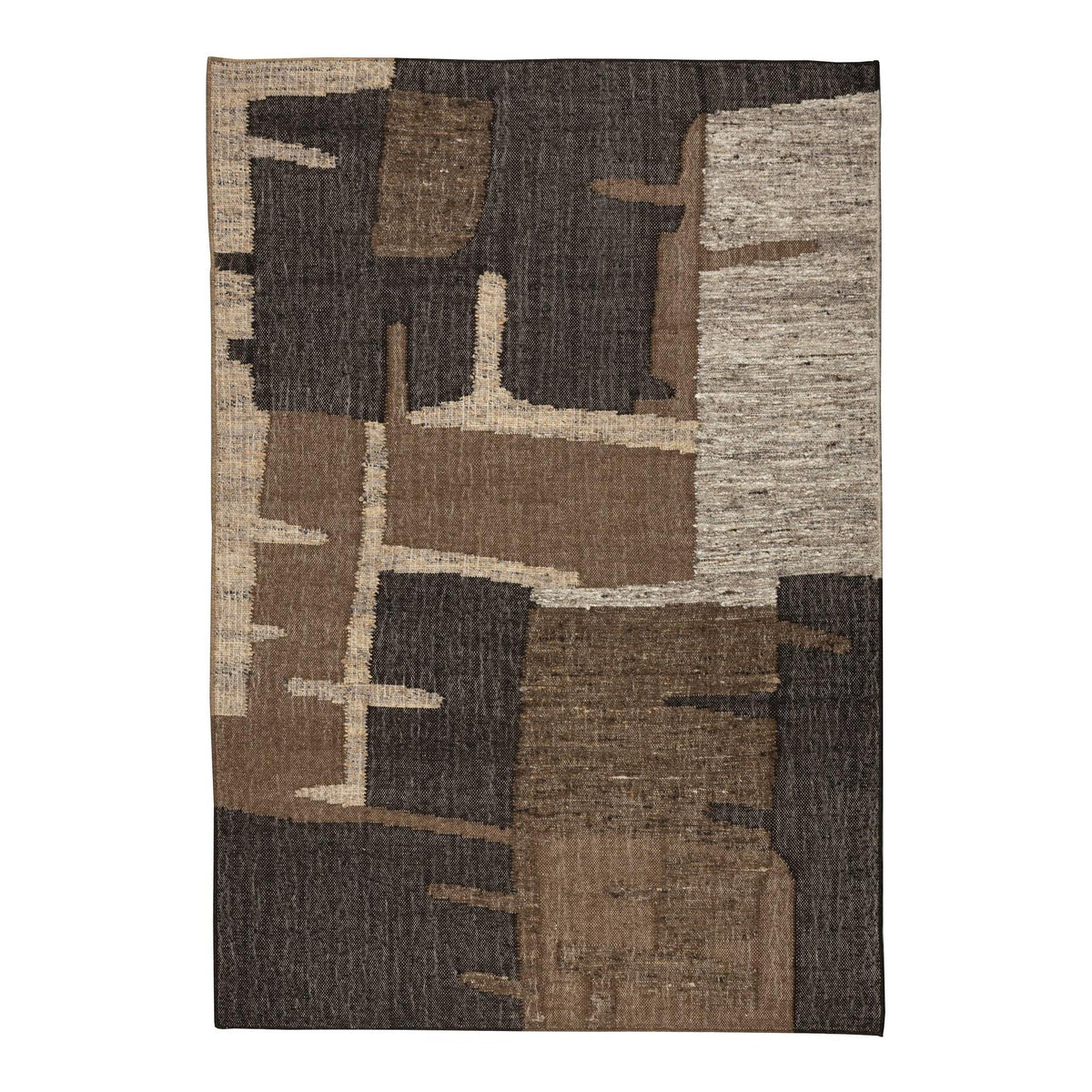 Dutchbone Briton Brown Wool Rug 160 x 230 cm