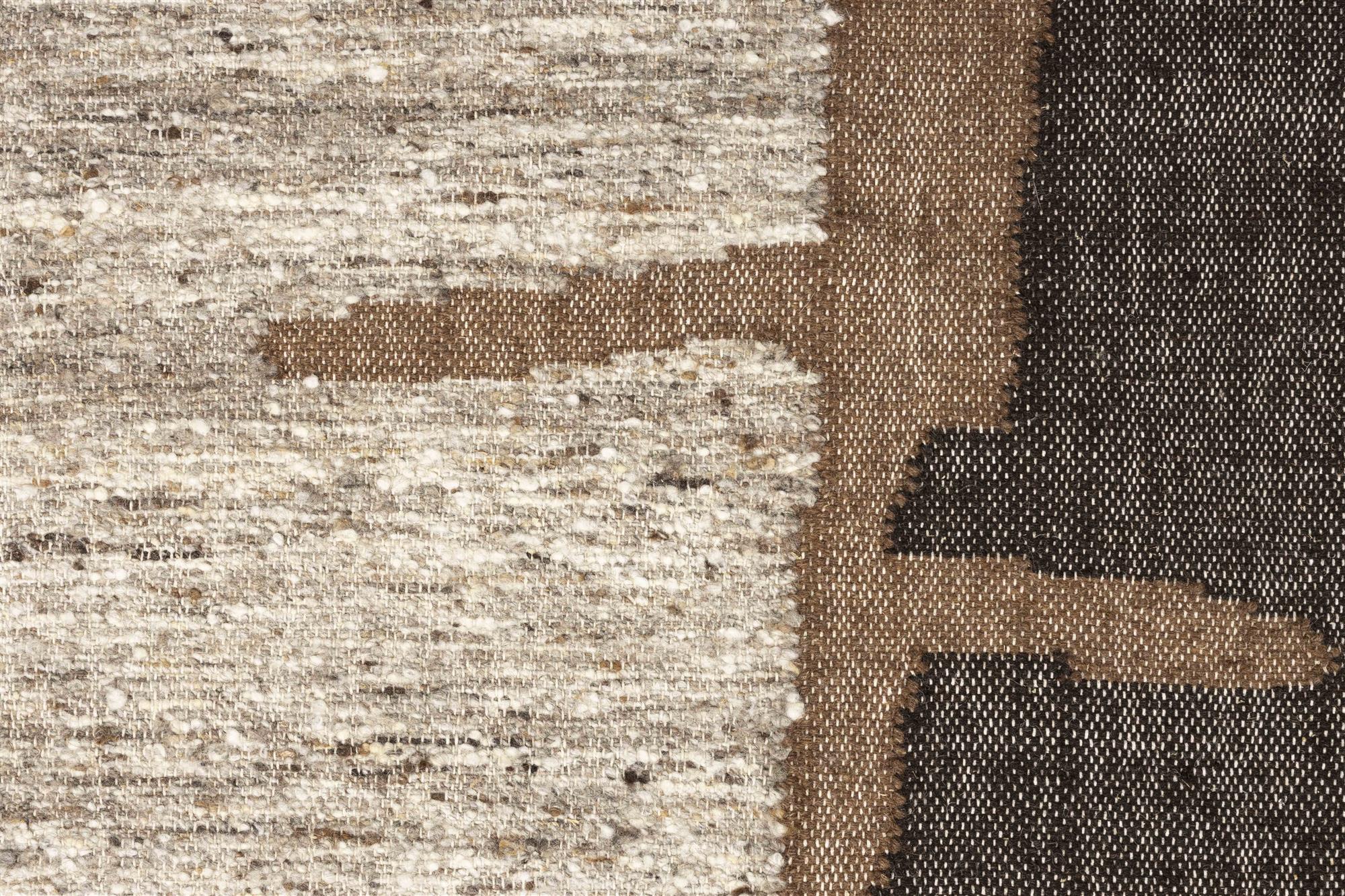 Dutchbone Briton Brown Wool Rug 160 x 230 cm