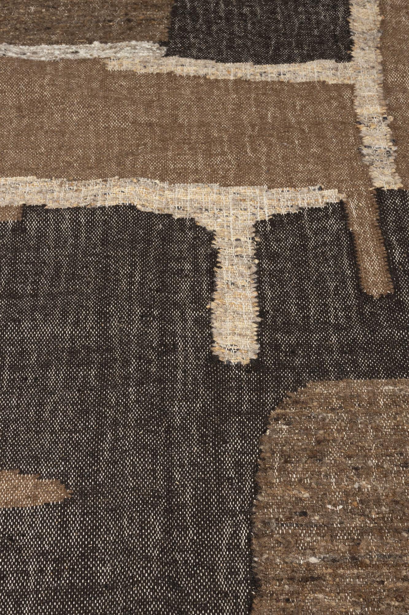 Dutchbone Briton Brown Wool Rug 200 x 300 cm