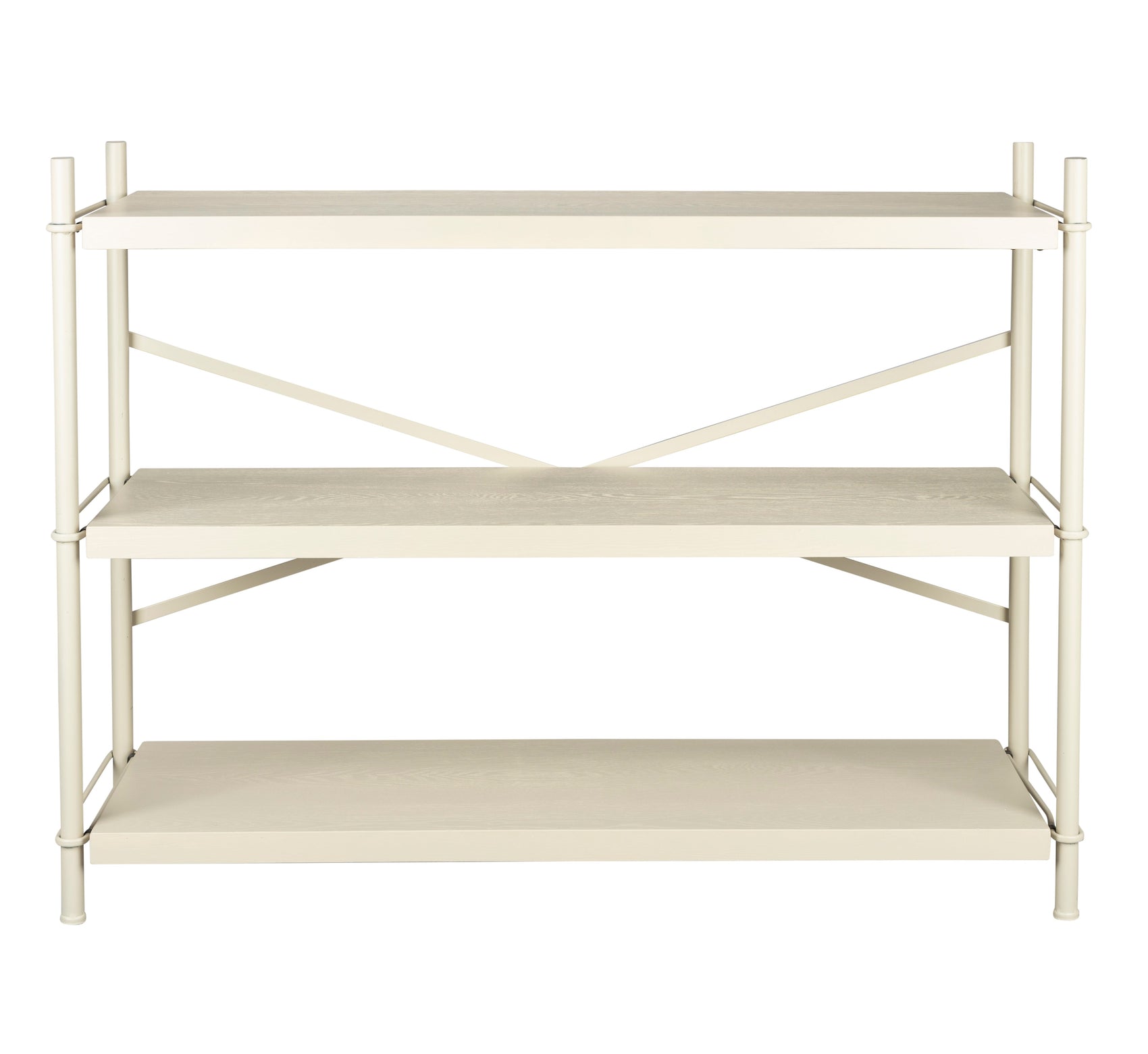 Dutchbone Iron Beige Low Shelf Display Unit