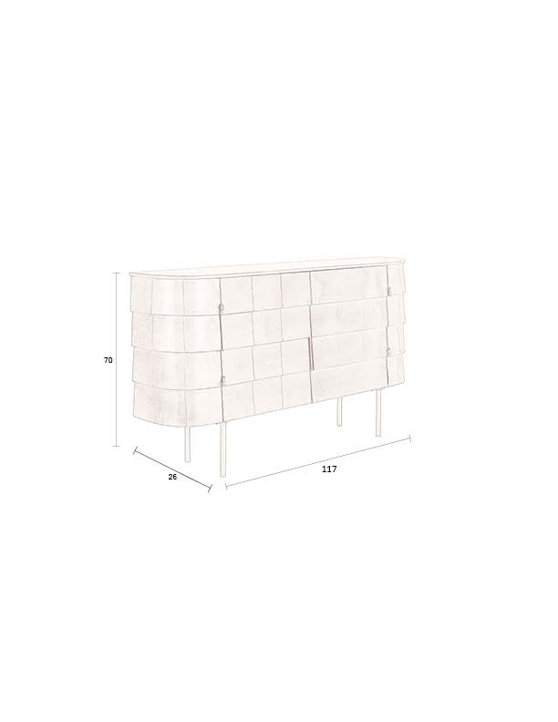 Dutchbone Hanna Gold Overlap Sideboard