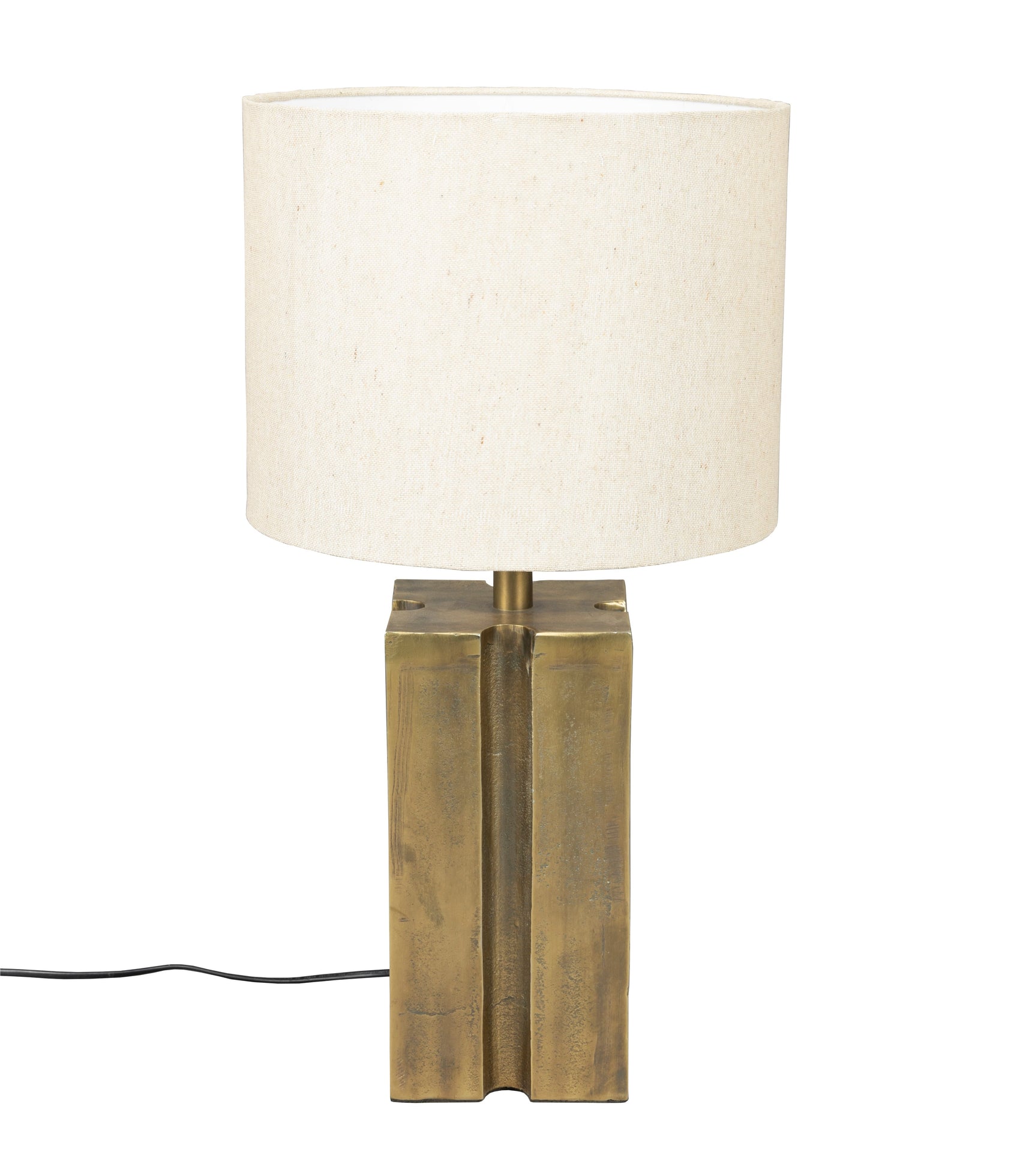 Dutchbone Roc Gold Block Table Lamp