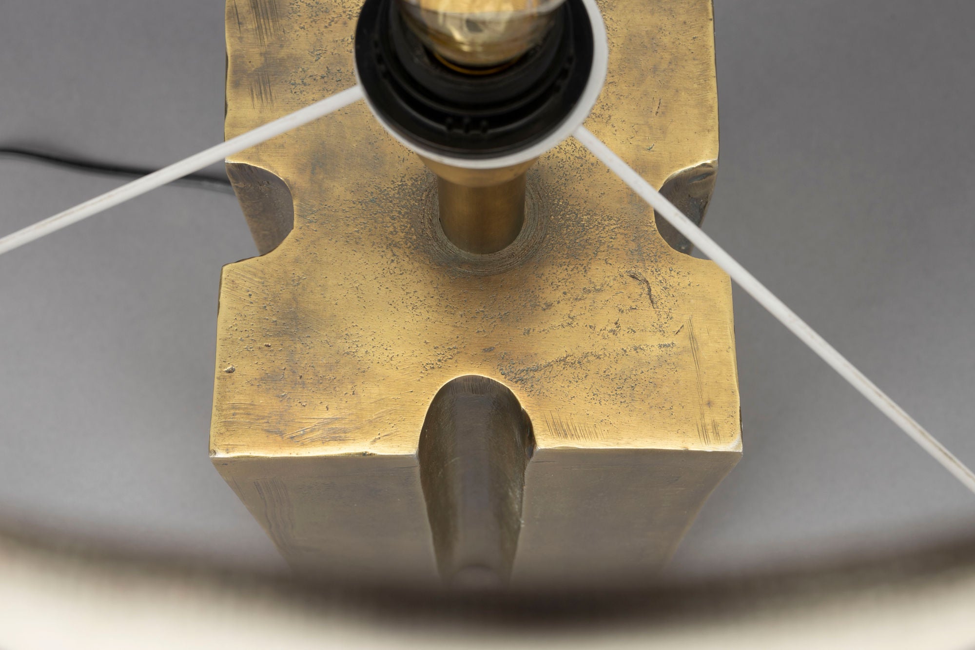 Dutchbone Roc Gold Block Table Lamp