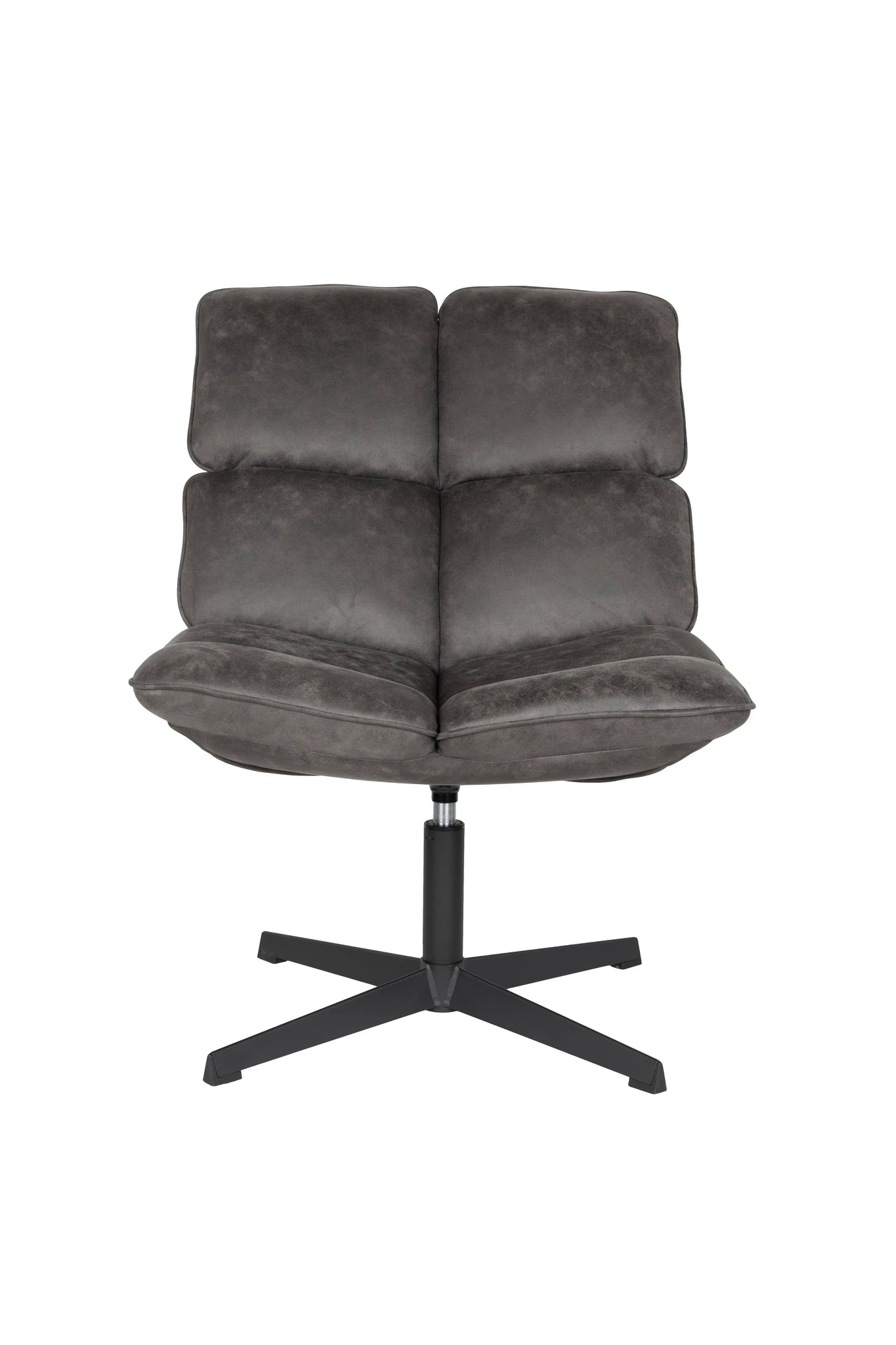 Vix Anthracite Grey Velvet Lounge Chair