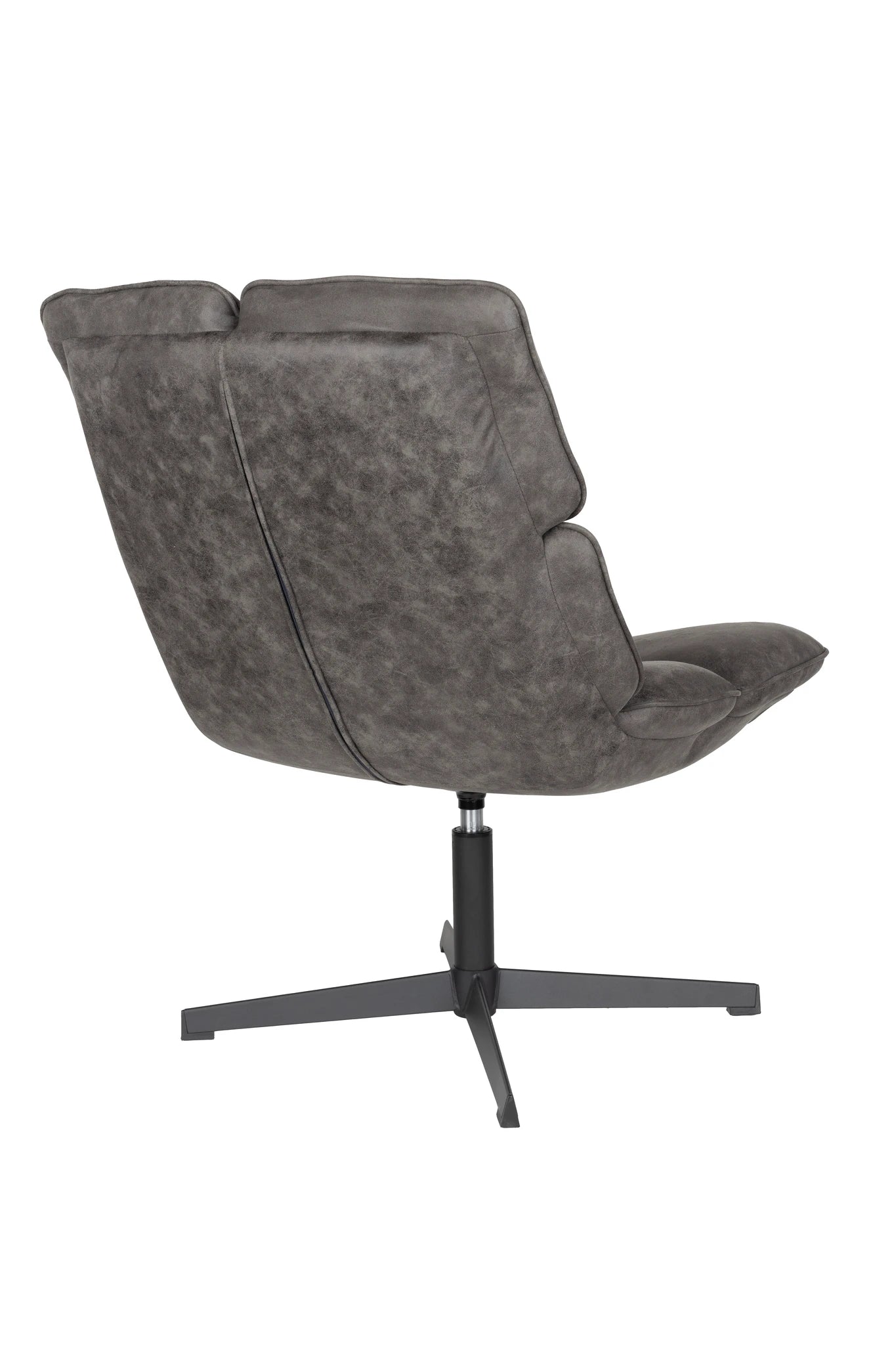 Vix Anthracite Grey Velvet Lounge Chair