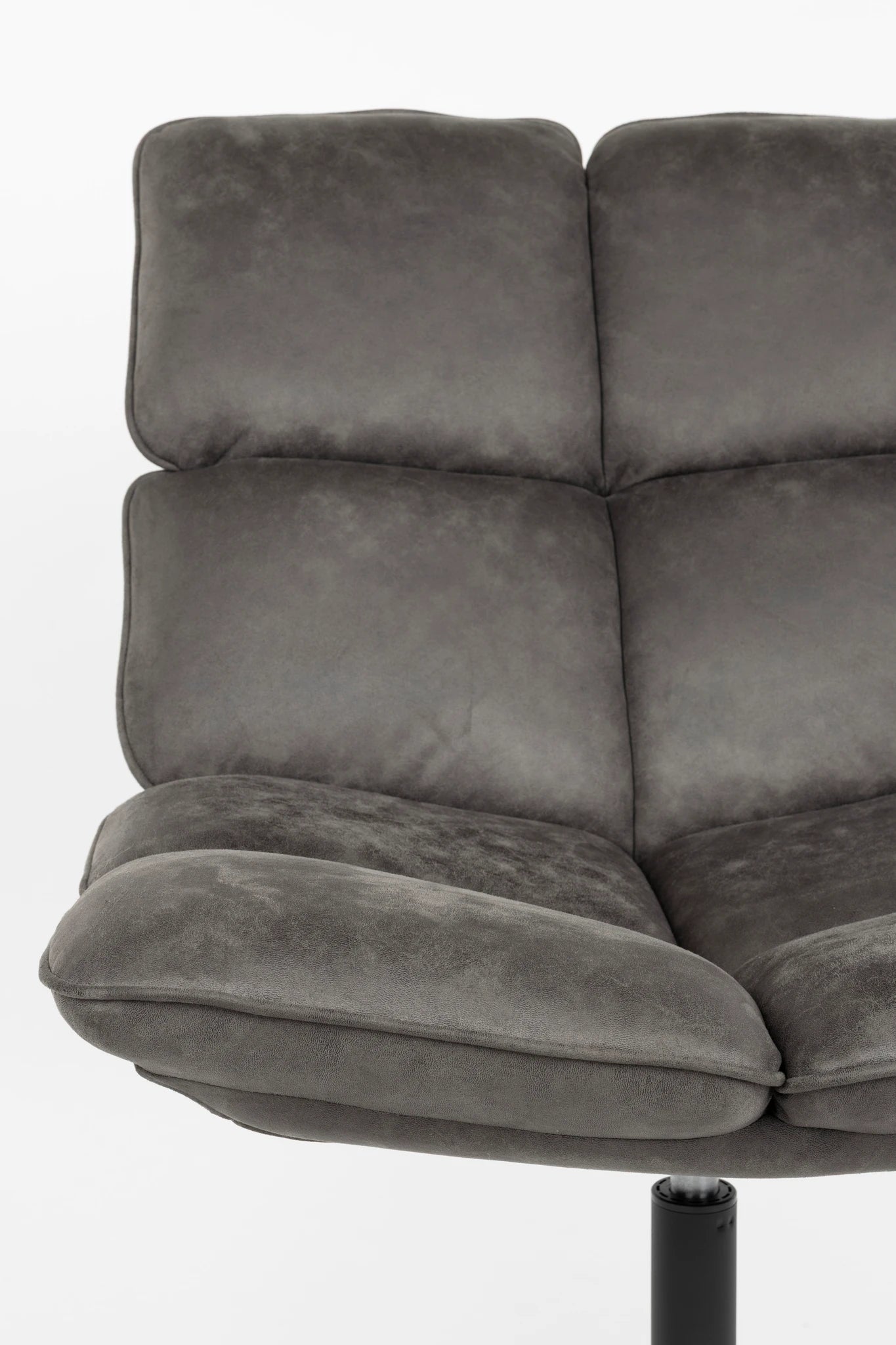 Vix Anthracite Grey Velvet Lounge Chair