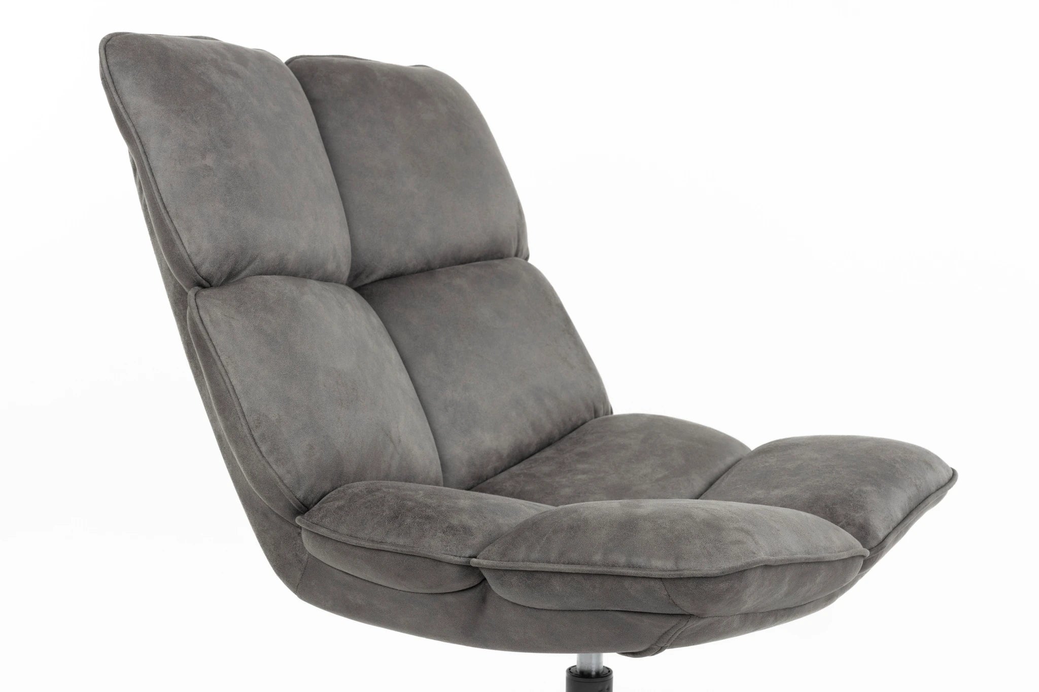Vix Anthracite Grey Velvet Lounge Chair