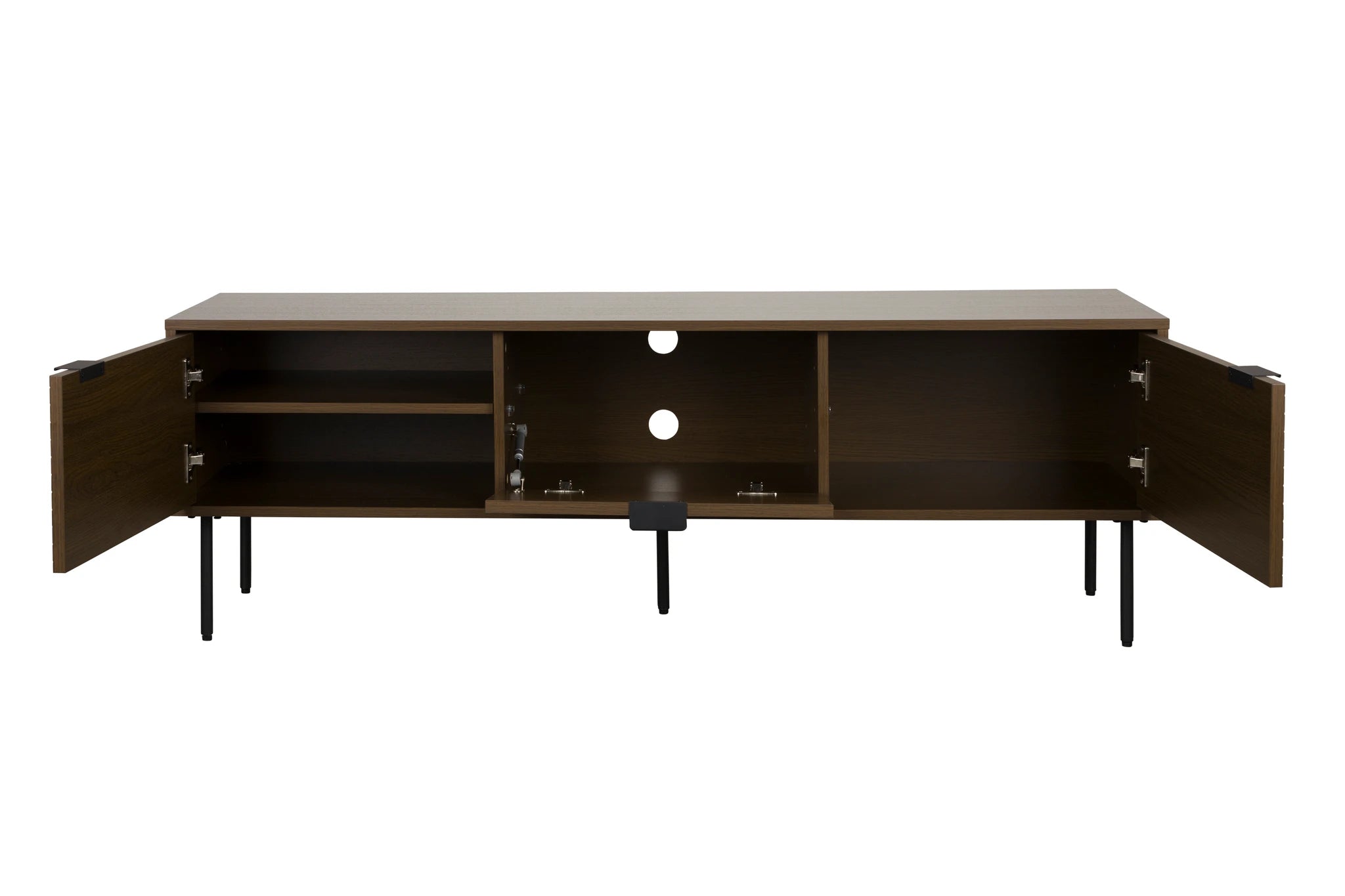 Flux Smoked Oak Brown Wood Low Sideboard