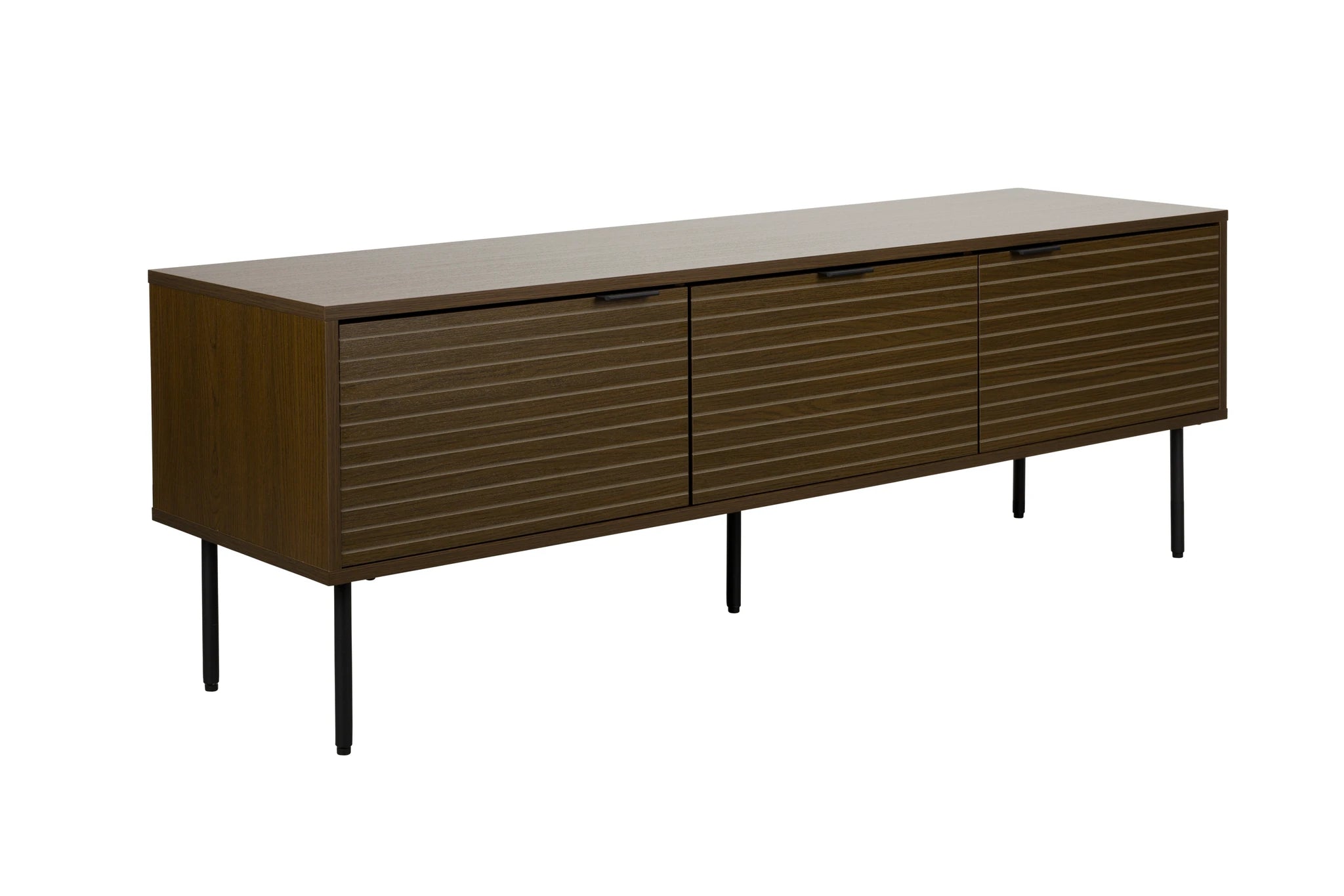 Flux Smoked Oak Brown Wood Low Sideboard