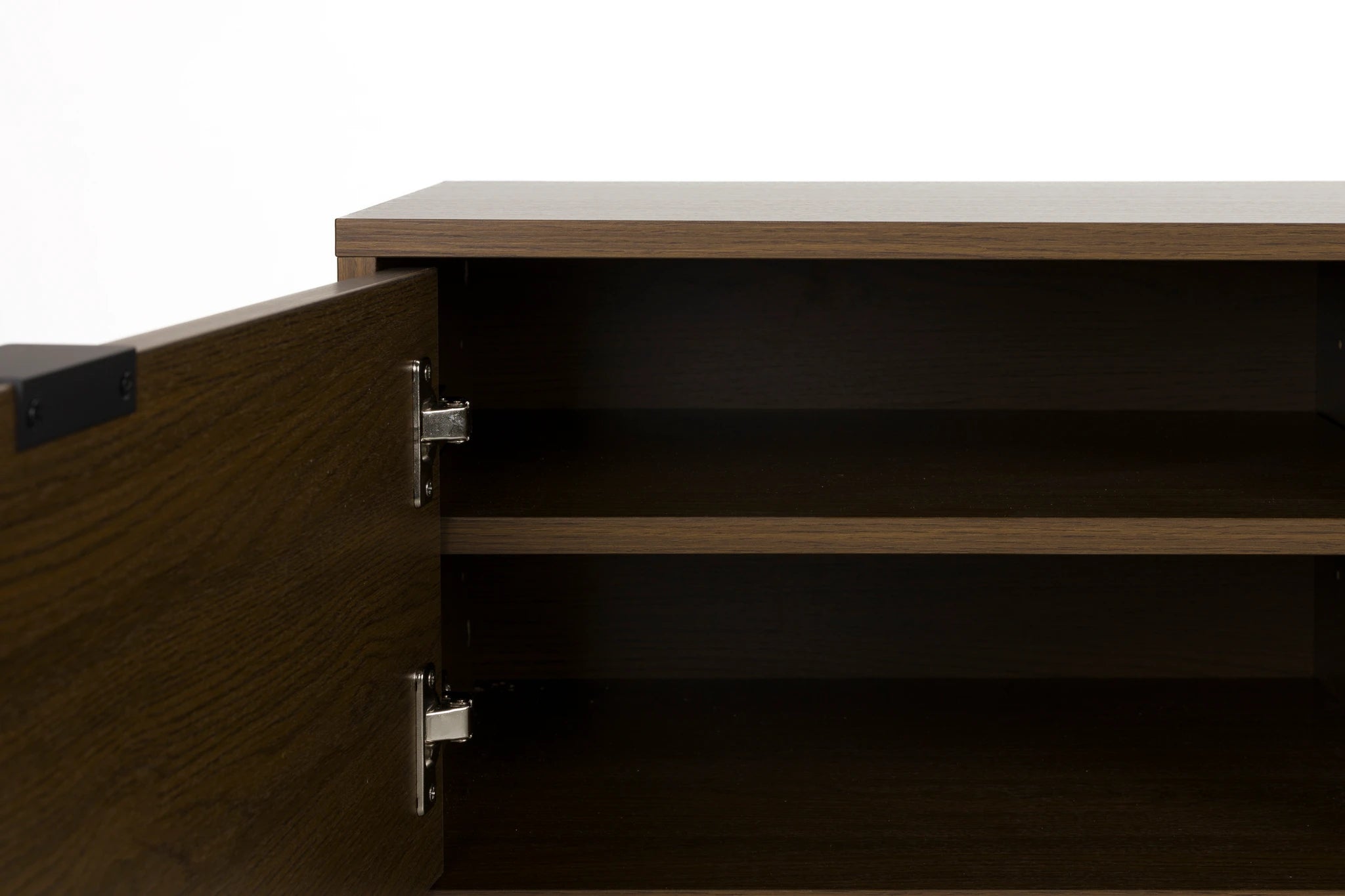 Flux Smoked Oak Brown Wood Low Sideboard